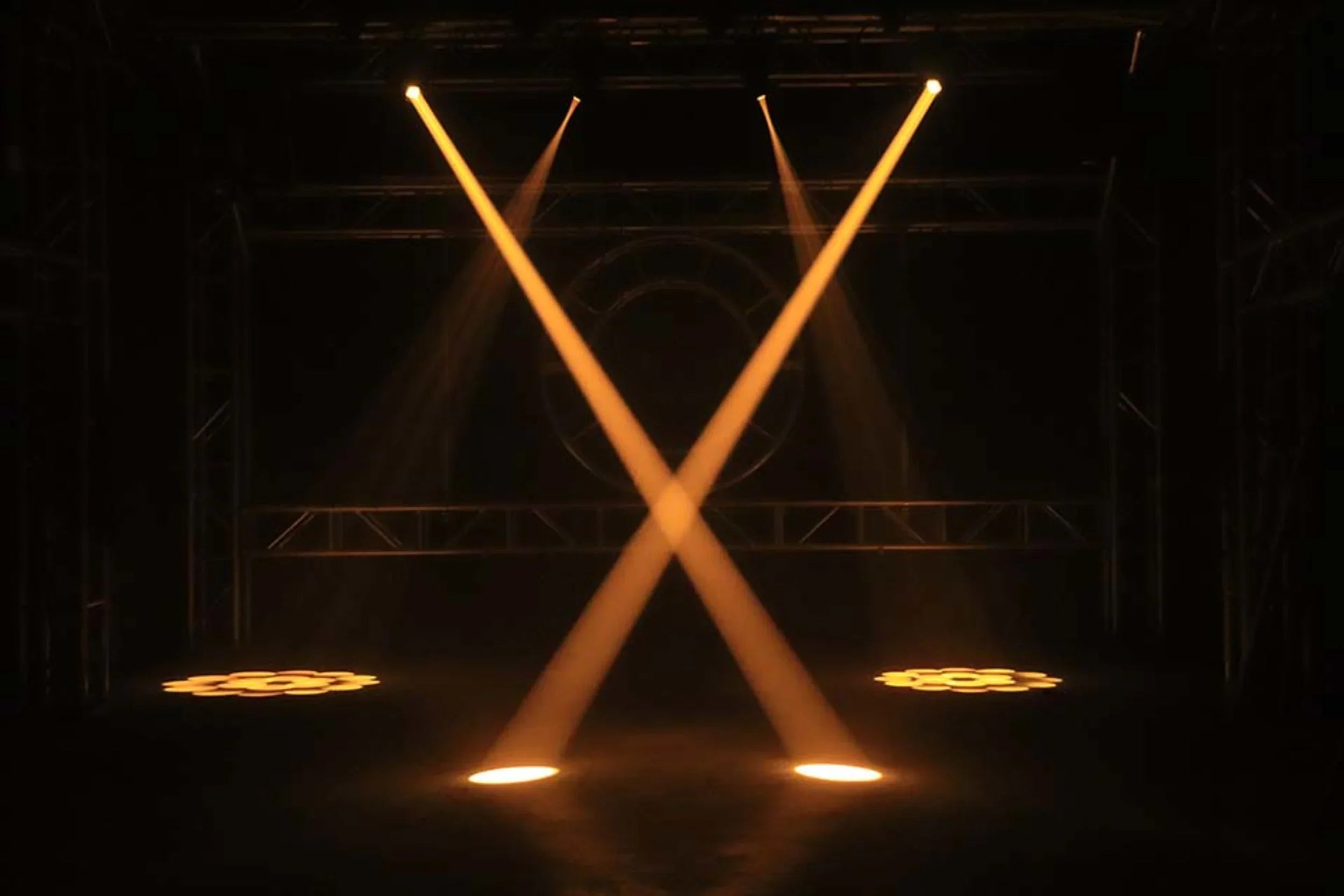 2 x Algam Lighting MB80 80W LED Beam Moving Head with DMX Cable