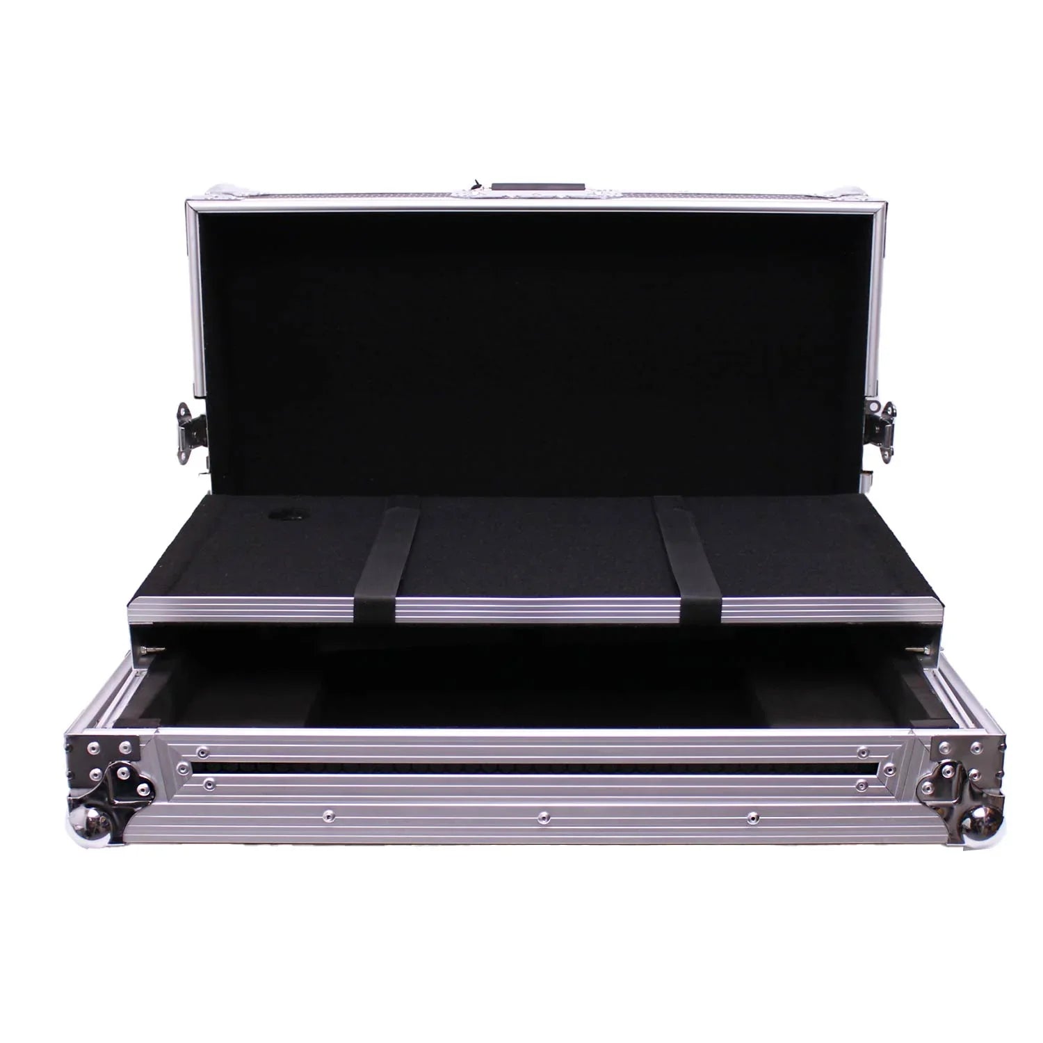 Durable DJ controller case for Pioneer DDJ-800 with foam padding and shelf