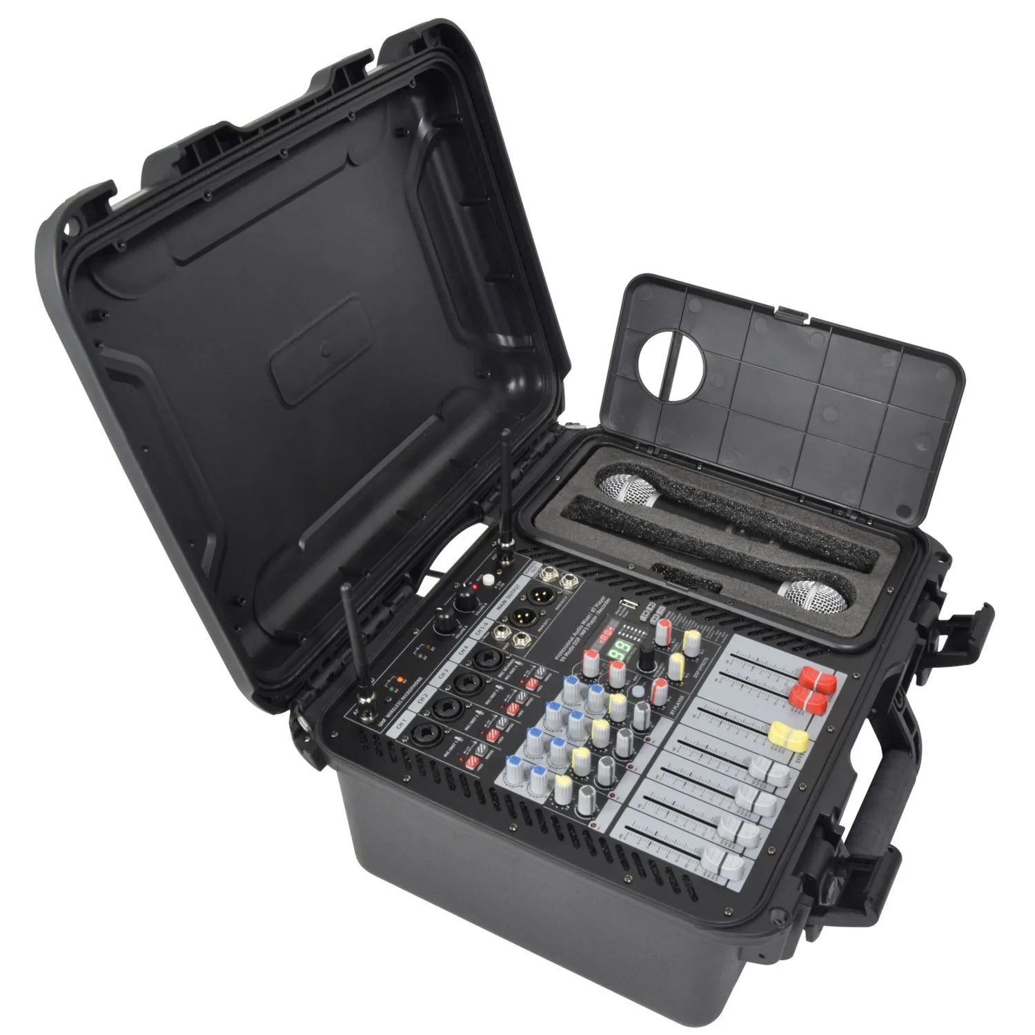 Citronic FLITE-600 Powered Mixer + 2 UHF Microphones + DSP