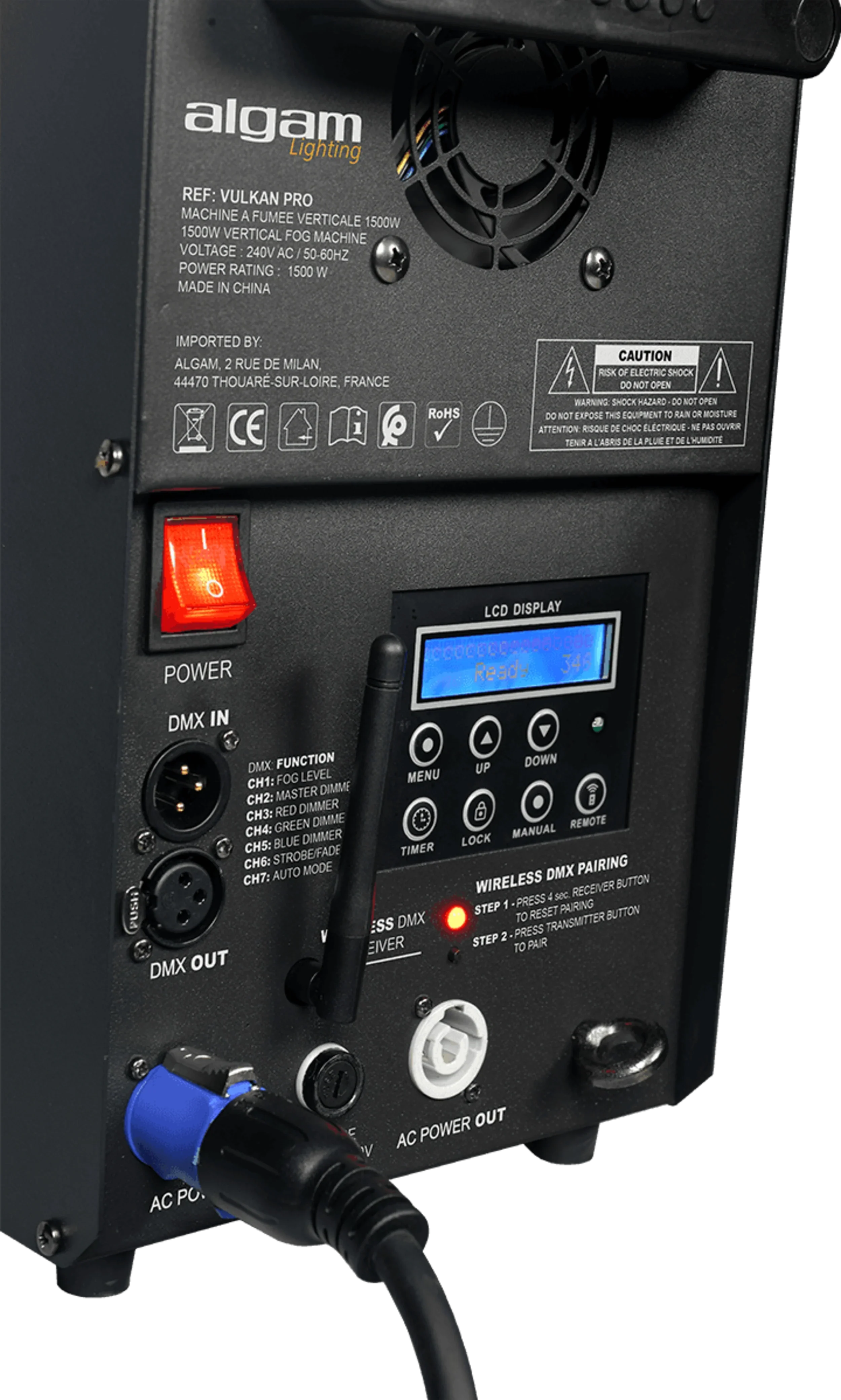 Algam VULKAN-PRO stage special effects machine in black housing