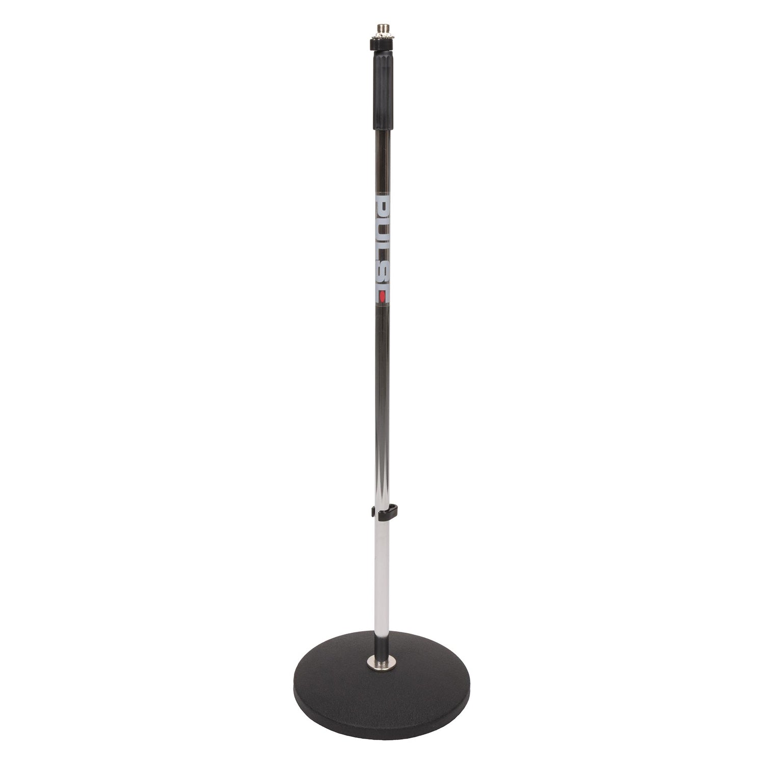 Pulse Chrome Retro Round Base Microphone Stand
