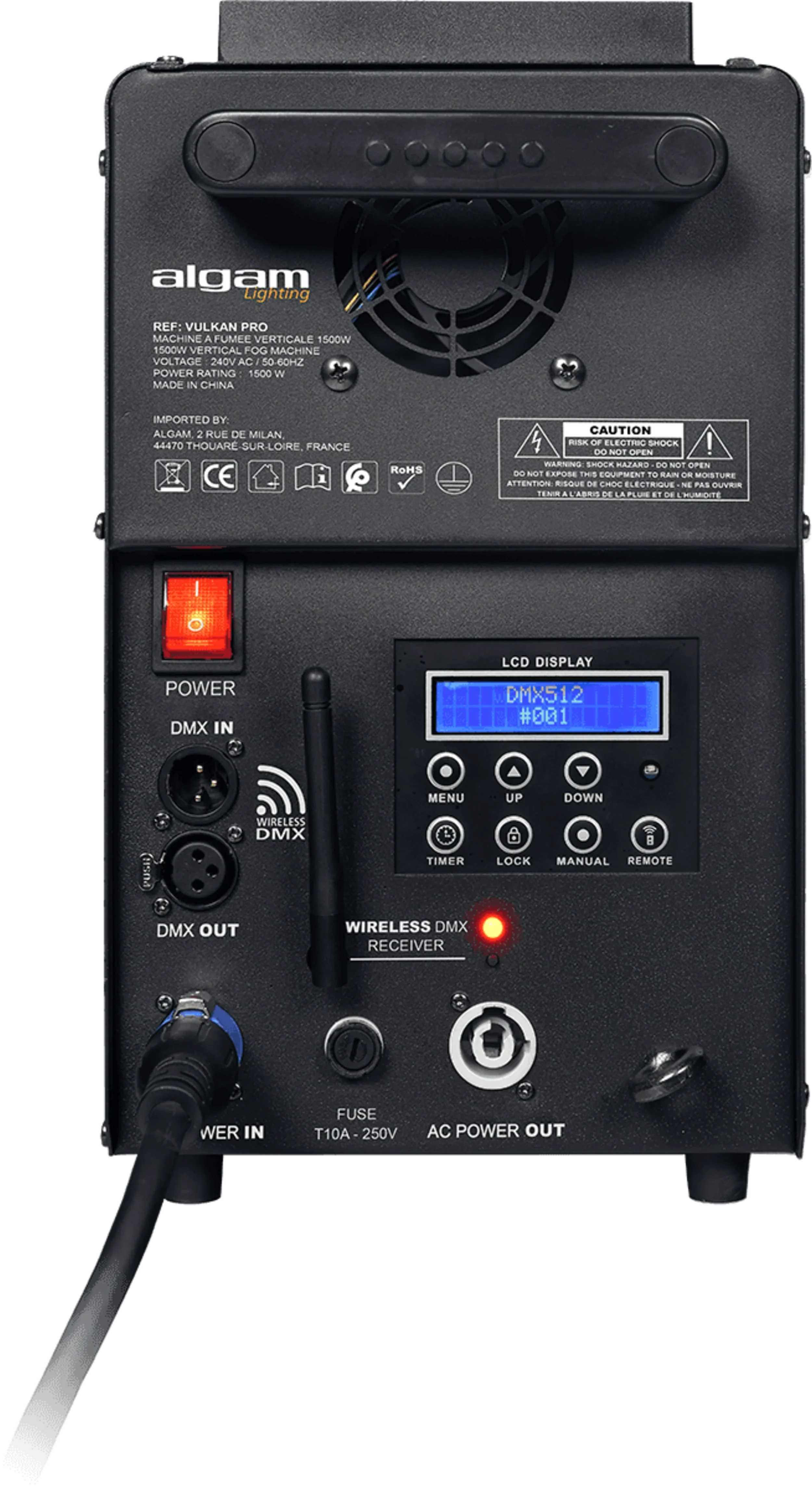 1500W CO2 smoke jet machine for concerts, festivals, and live shows