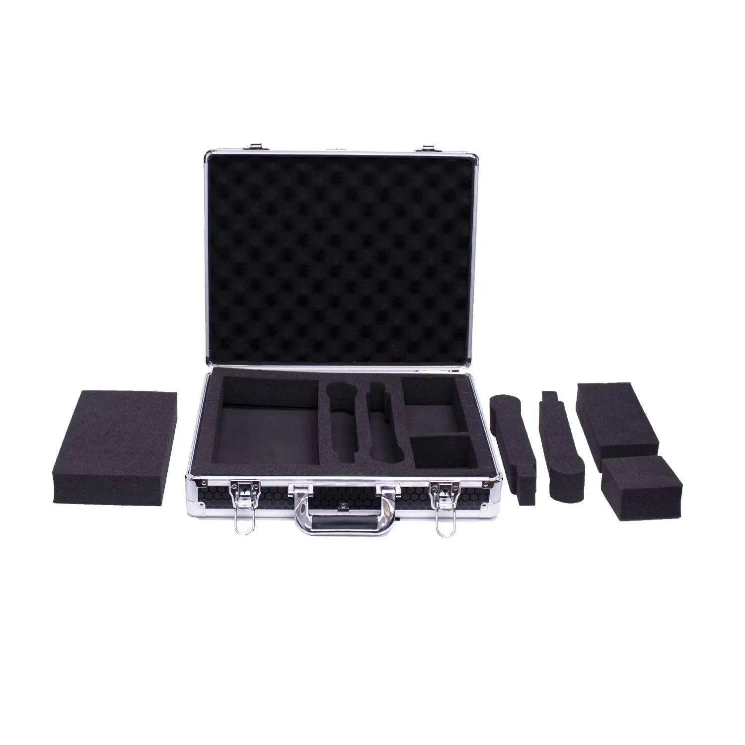 Portable Protekt case for wireless microphones featuring customizable foam