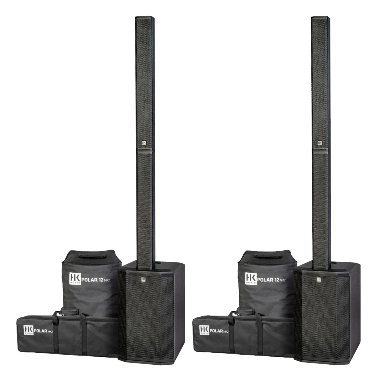 2 x HK Audio POLAR 12 MK2 black column speakers