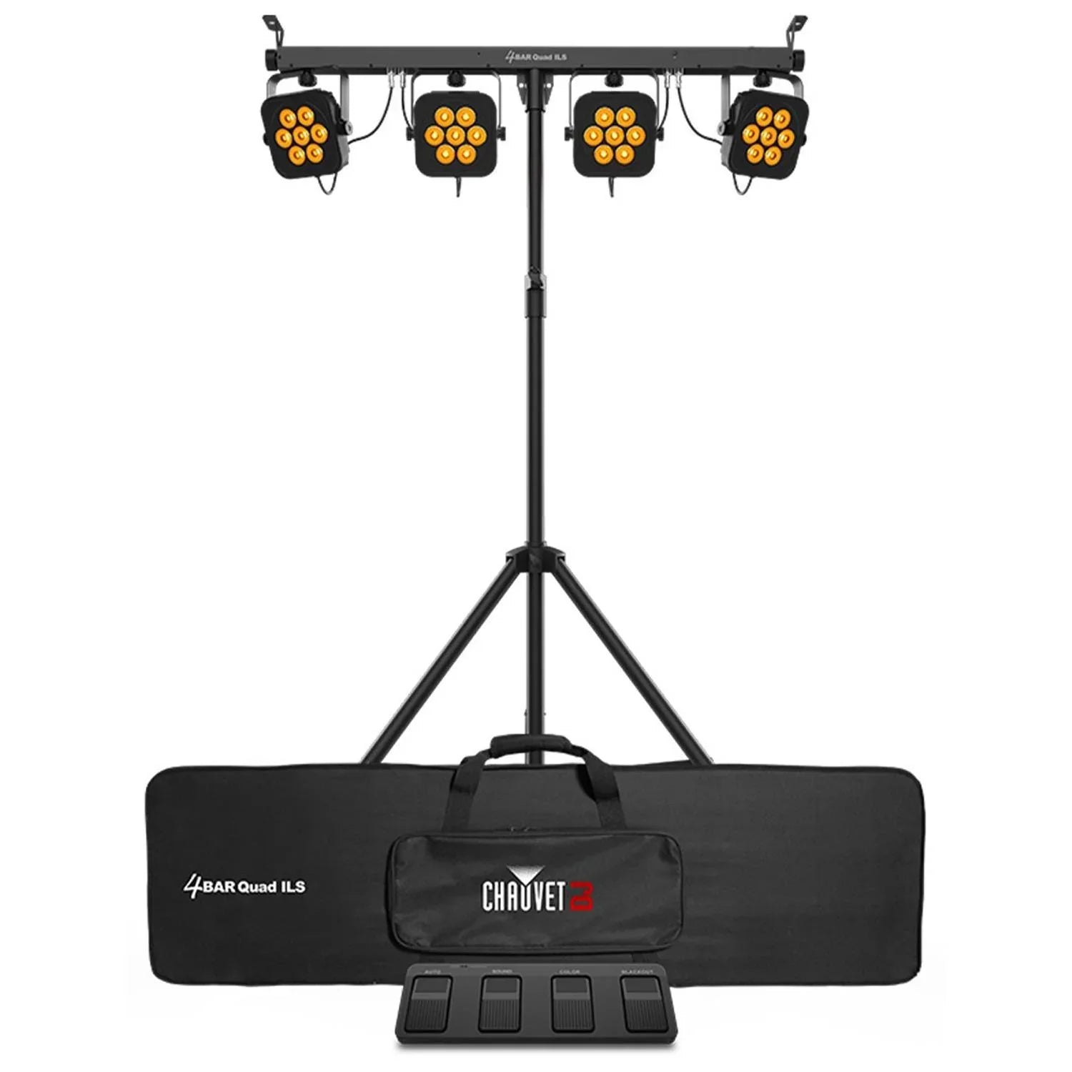 Chauvet DJ 4Bar Quad ILS RBA 4-Head Wash Tripod Lighting System - DY Pro Audio