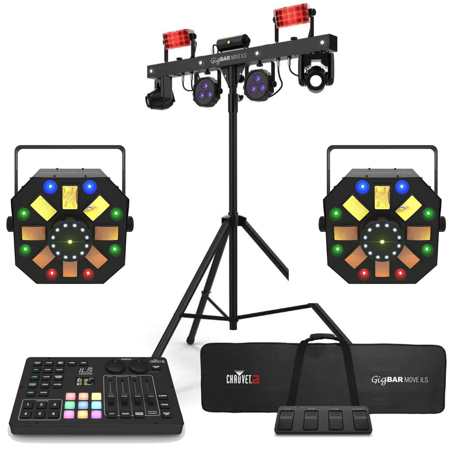 Chauvet GigBAR Move DJ Disco DMX Moving Head Derby Laser Gobo Lighting System - DY Pro Audio