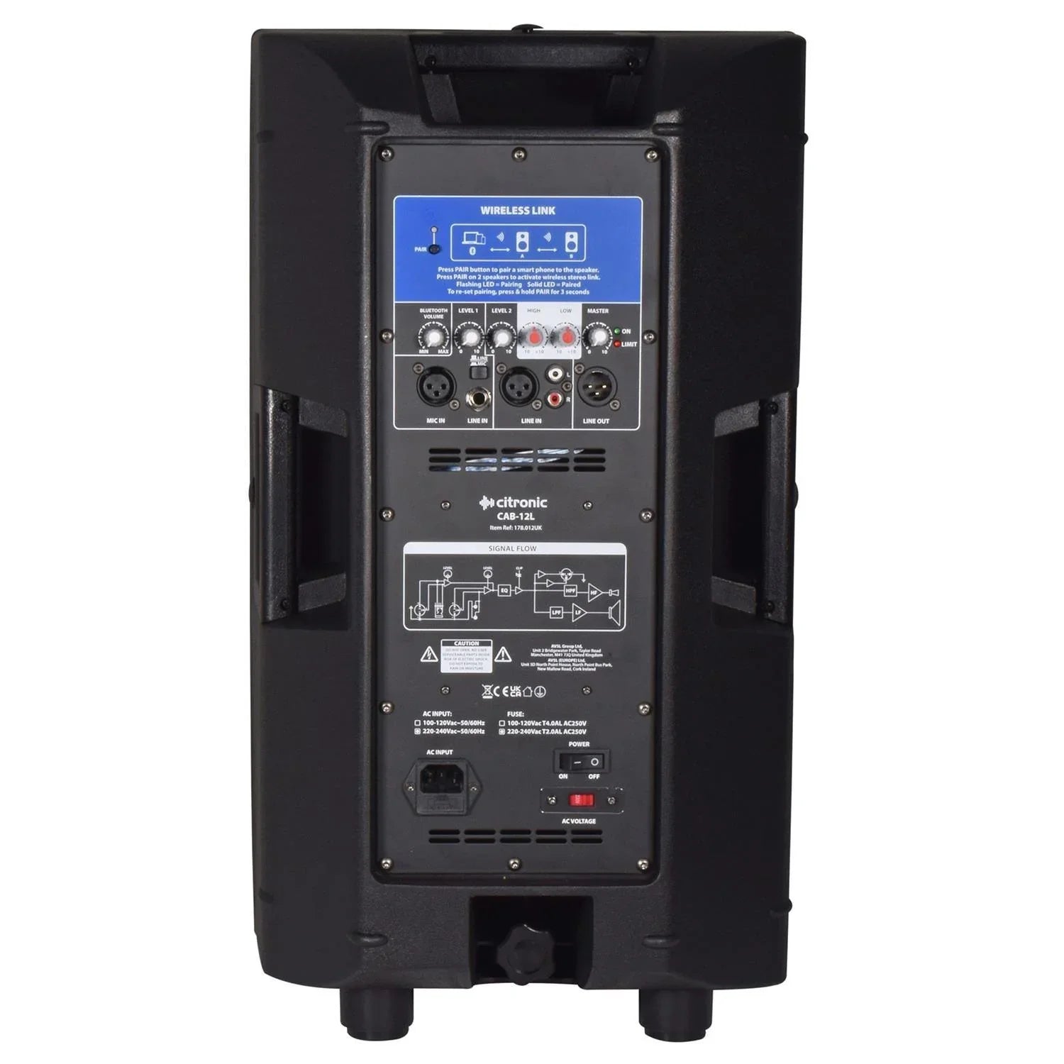 Citronic CAB-12L 12" 1200w Active Speaker - DY Pro Audio