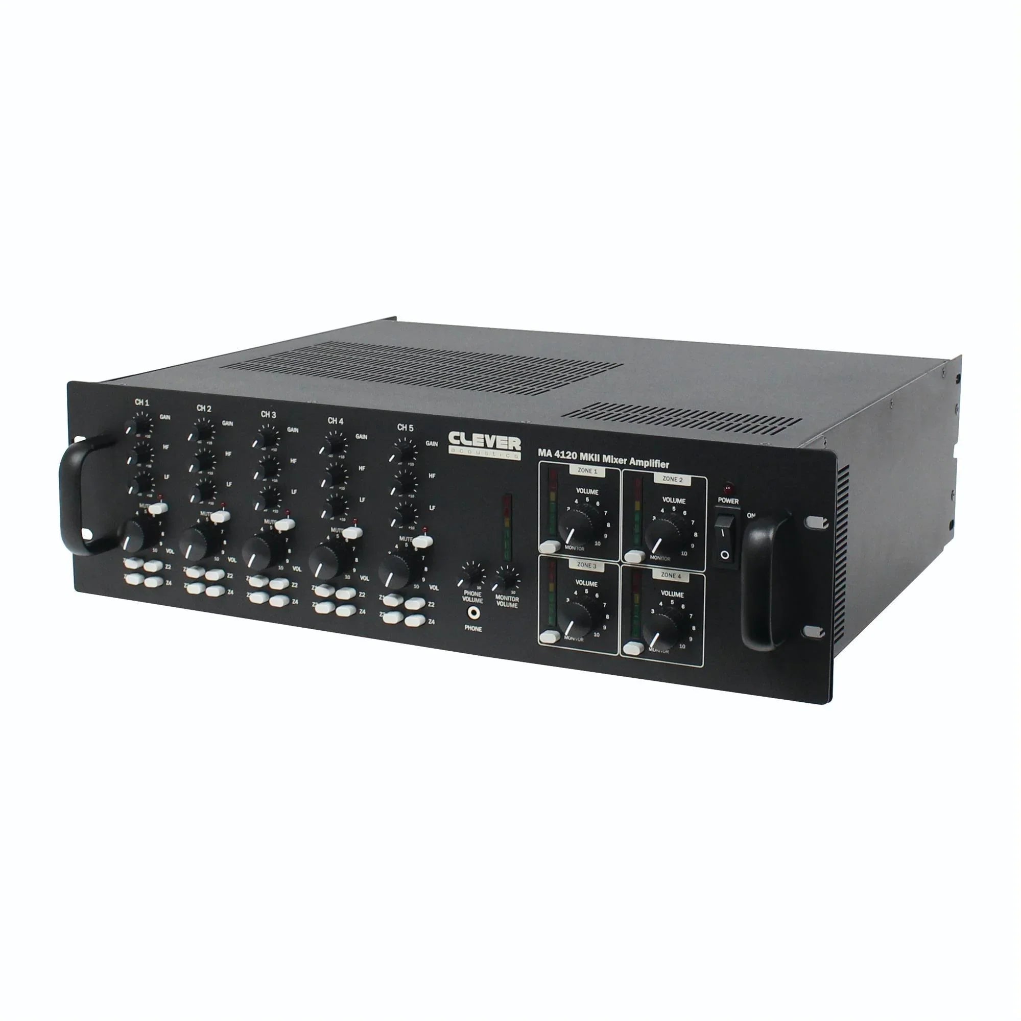 Clever Acoustics MA 4120 MKII 480W 4 Zone Mixer Amplifier - DY Pro Audio