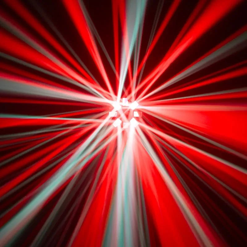 2 x Eliminator Lighting Furious Three RG UV 3-in-1 Lighting Effect Light with DMX Cable