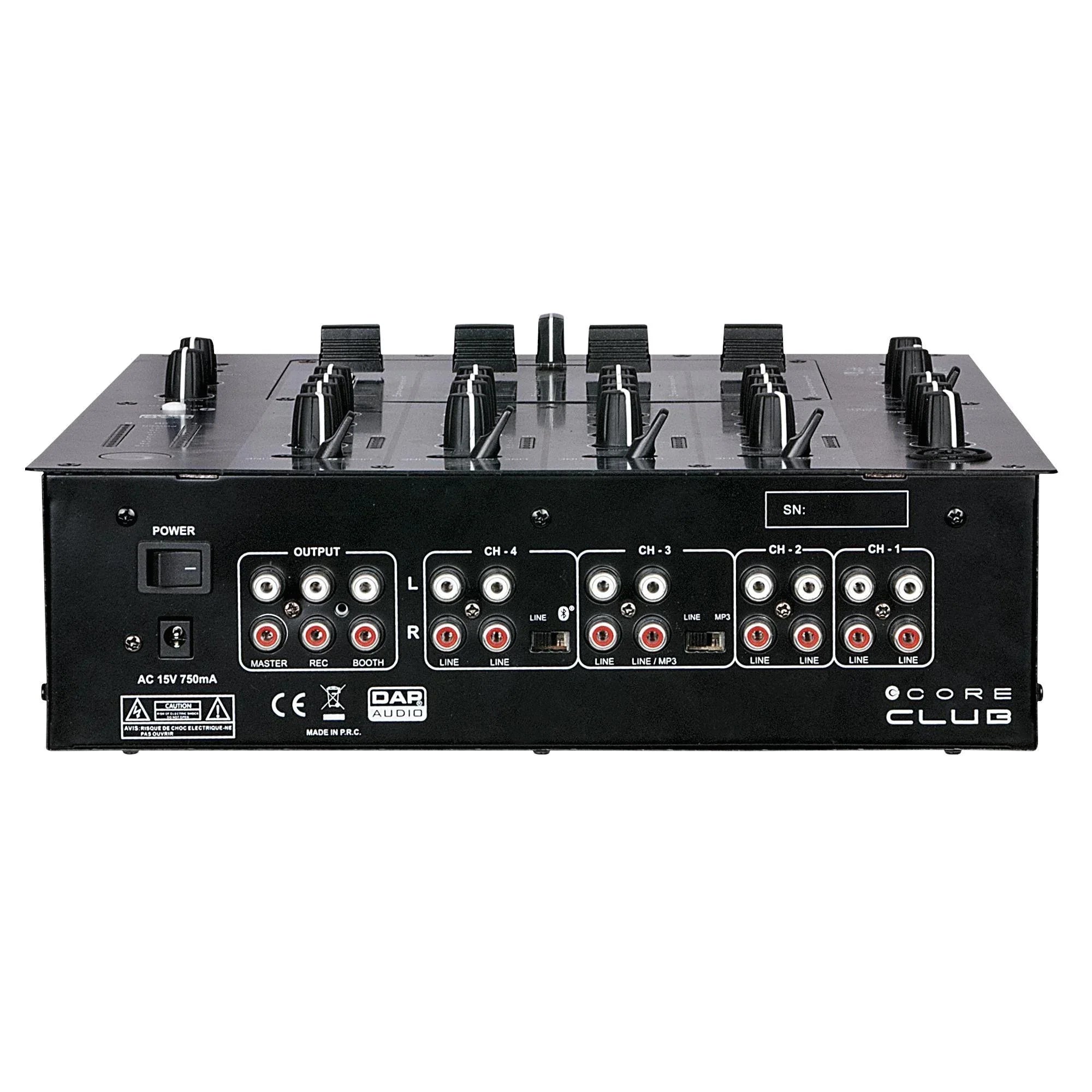 DAP CORE Club 4-channel DJ Mixer with Bluetooth - DY Pro Audio