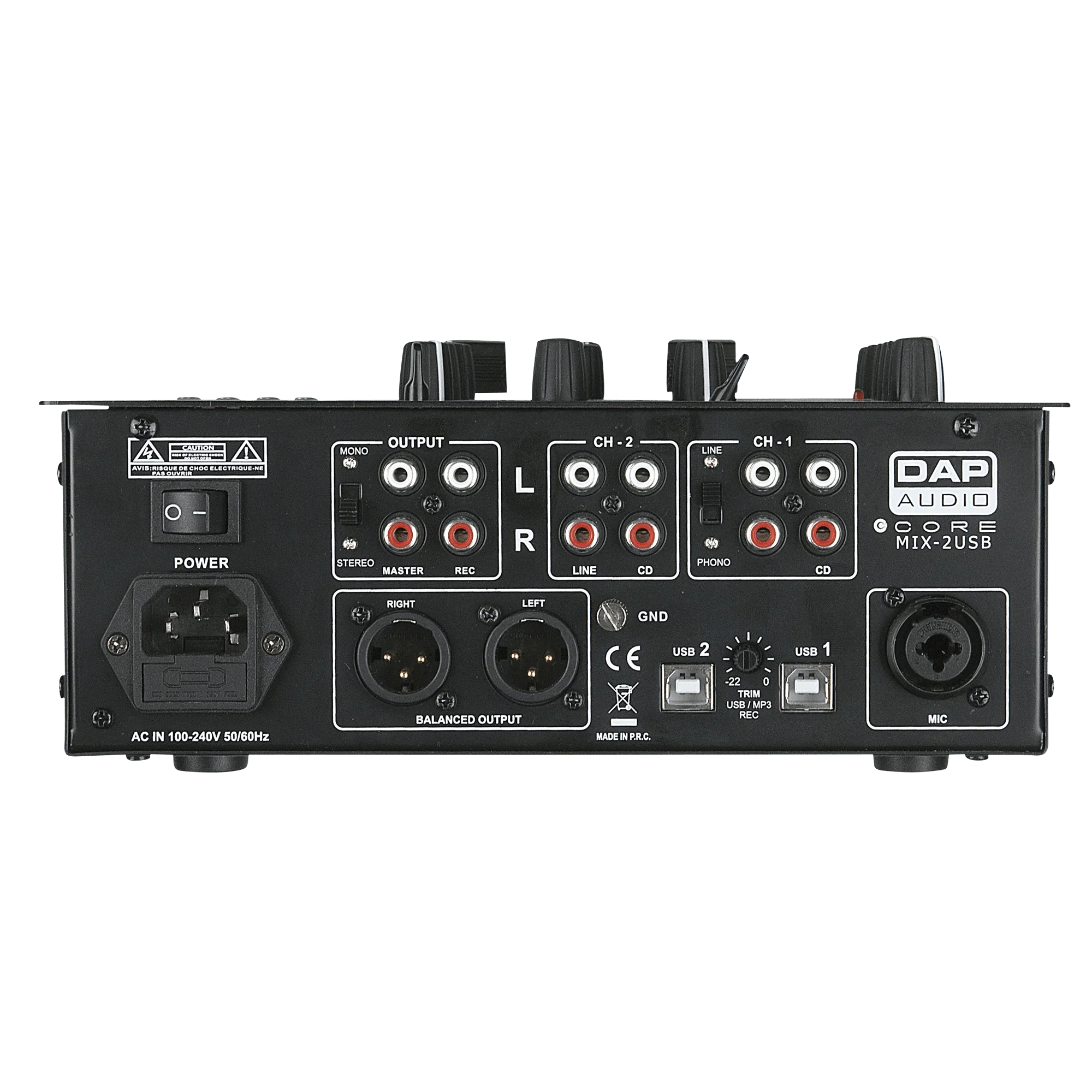 DAP CORE MIX-2 USB 2-channel DJ mixer with USB interface - DY Pro Audio