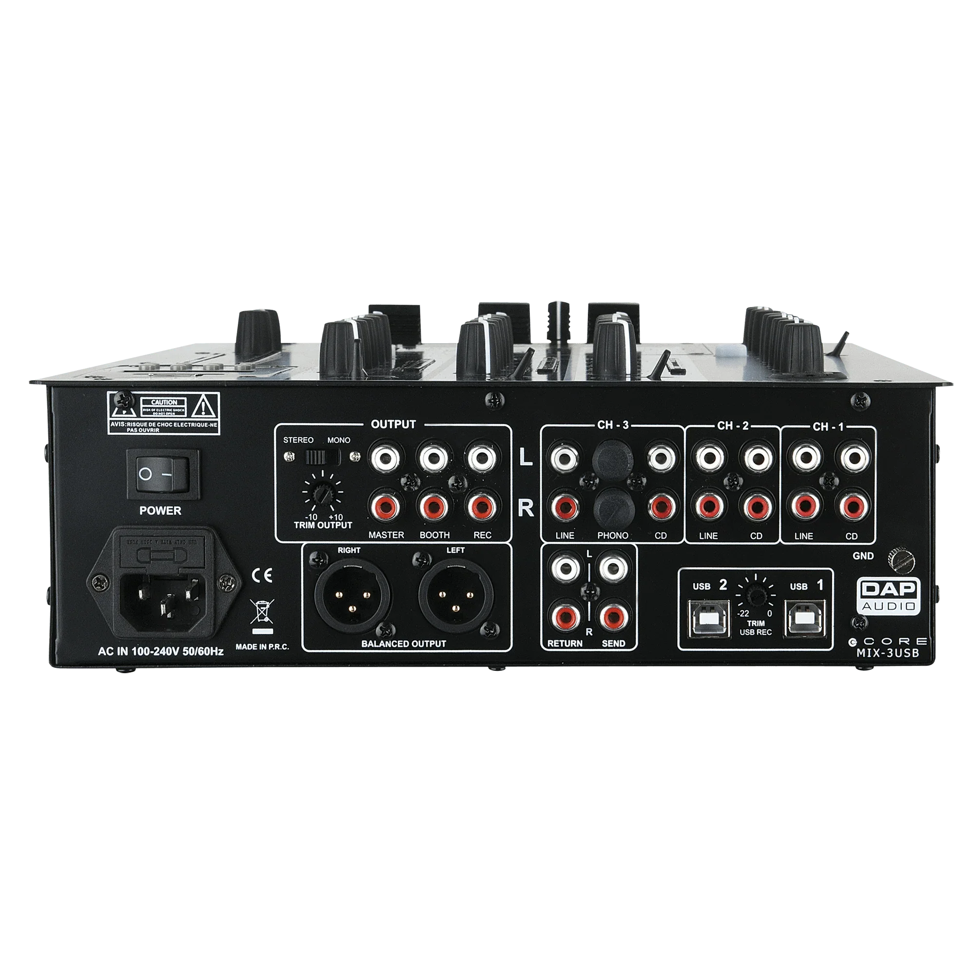 DAP CORE MIX-3 USB 3-channel DJ mixer with USB interface - DY Pro Audio