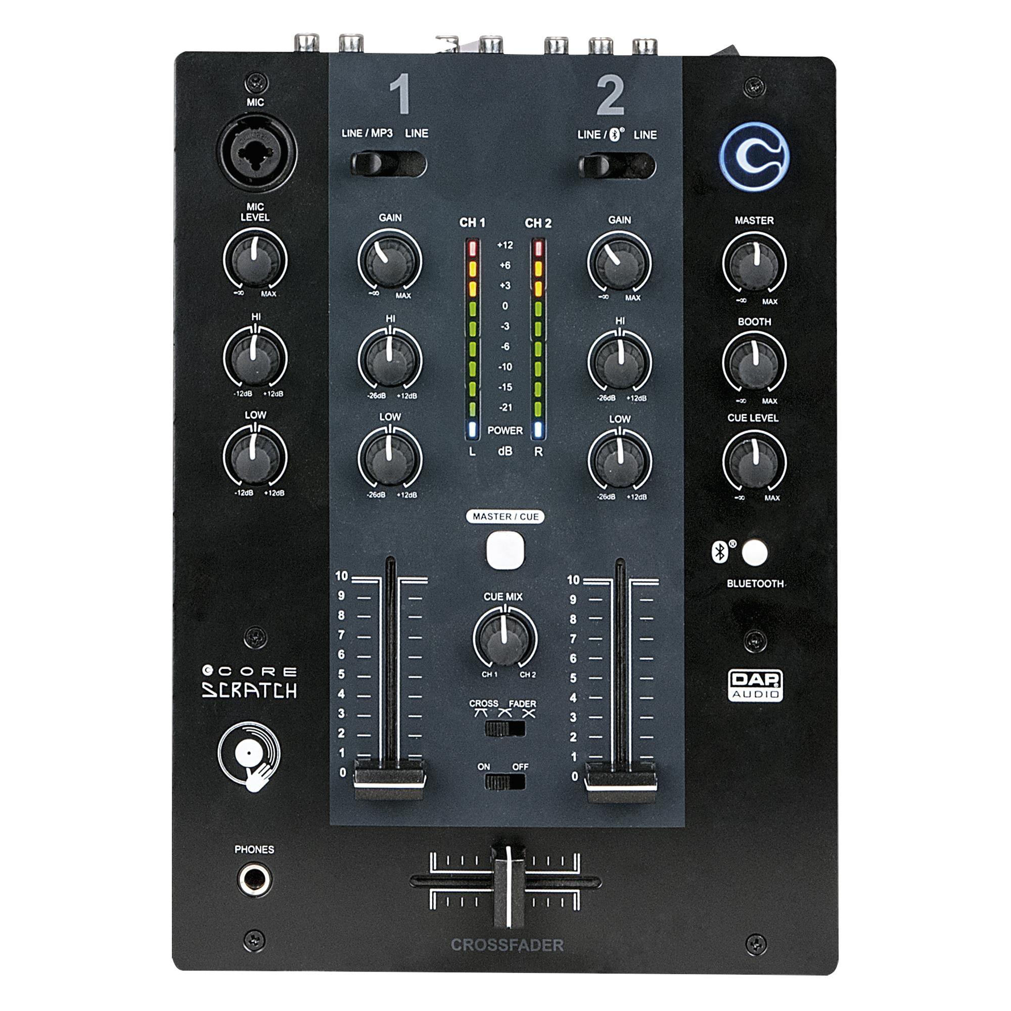 DAP CORE Scratch 2-channel DJ Mixer with Bluetooth - DY Pro Audio
