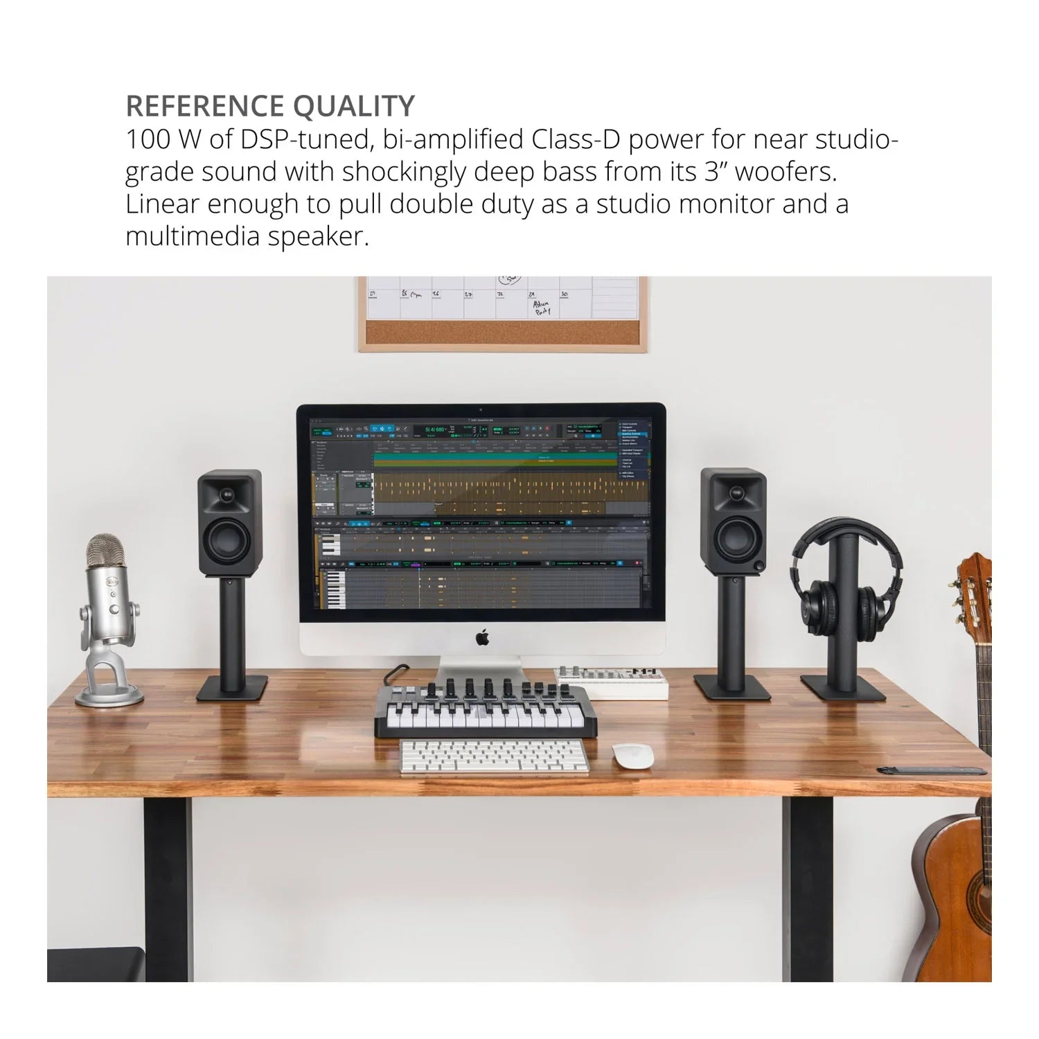 Kanto ORA 100w Powered Reference Desktop Speakers with Bluetooth - Black