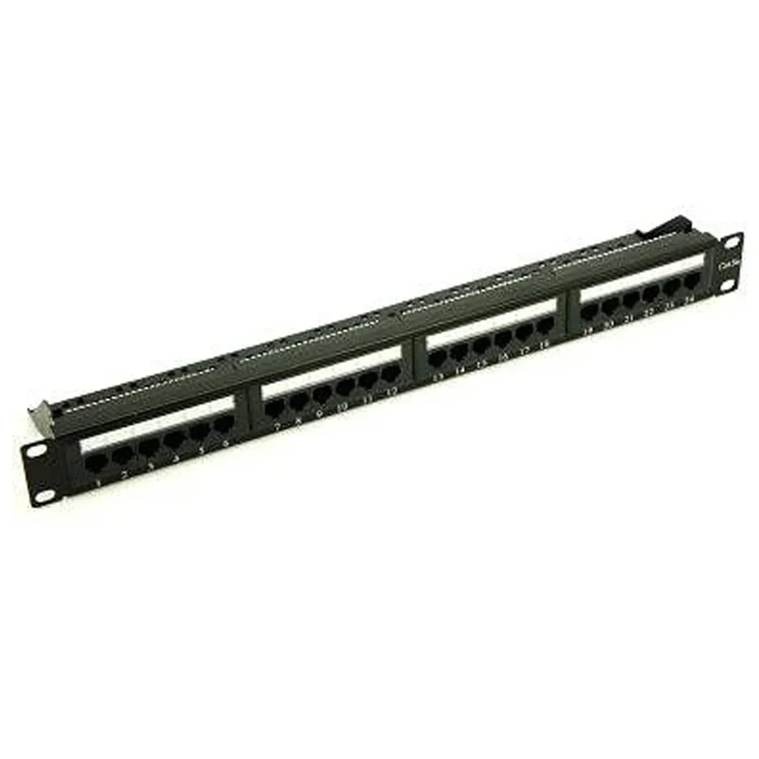 Penn Elcom 1U Rack Panel Filled with 24 x CAT 5e Connectors with Cable Management