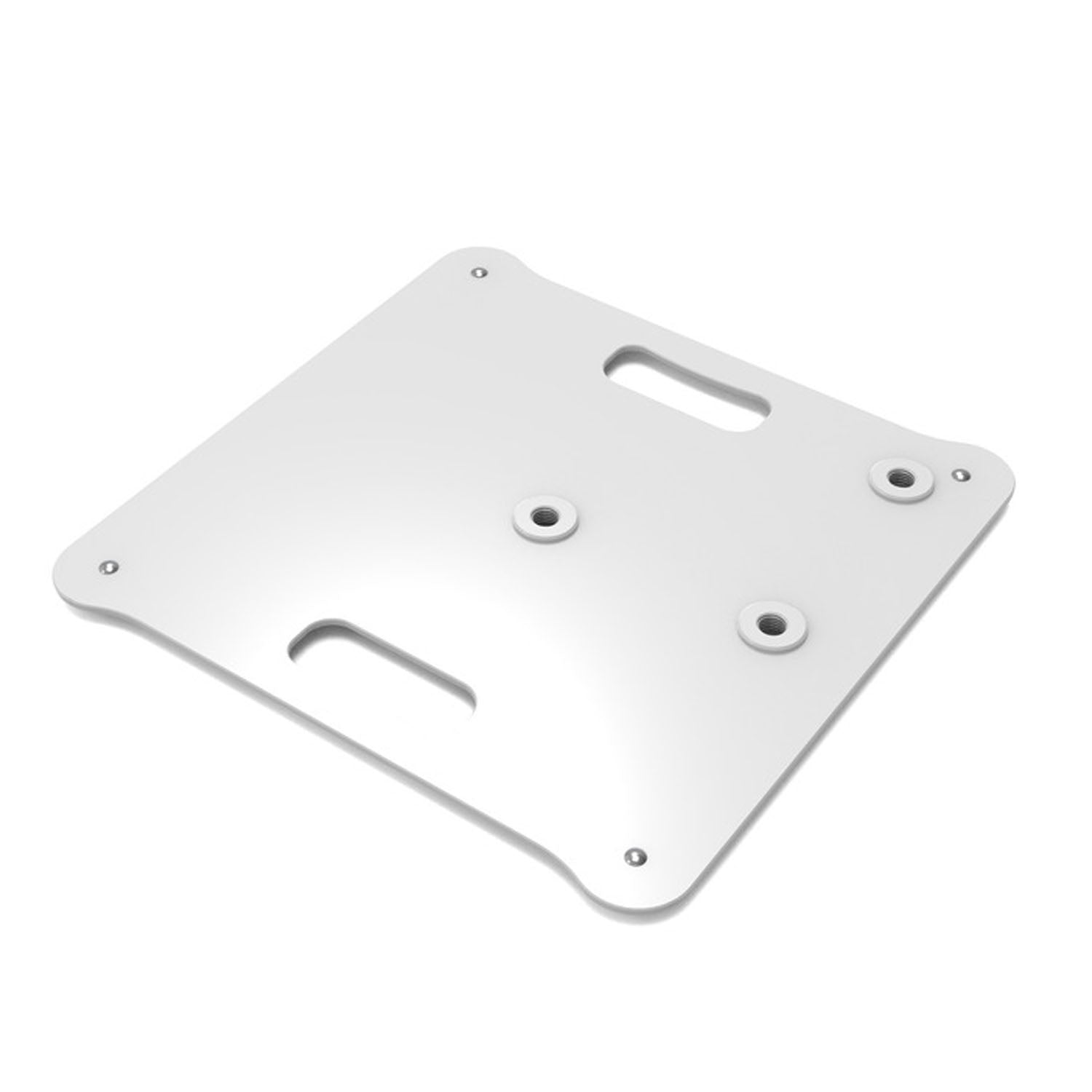 Ultimax White UTX square base baseplate for 35mm poles, sturdy metal mounting base for secure and professional installations