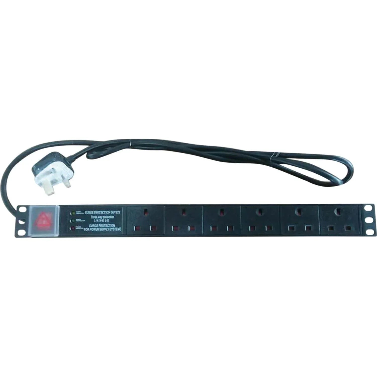 Eagle 19" 6-Way 13A Socket Power Distribution Unit Server Rack Surge Protection - DY Pro Audio