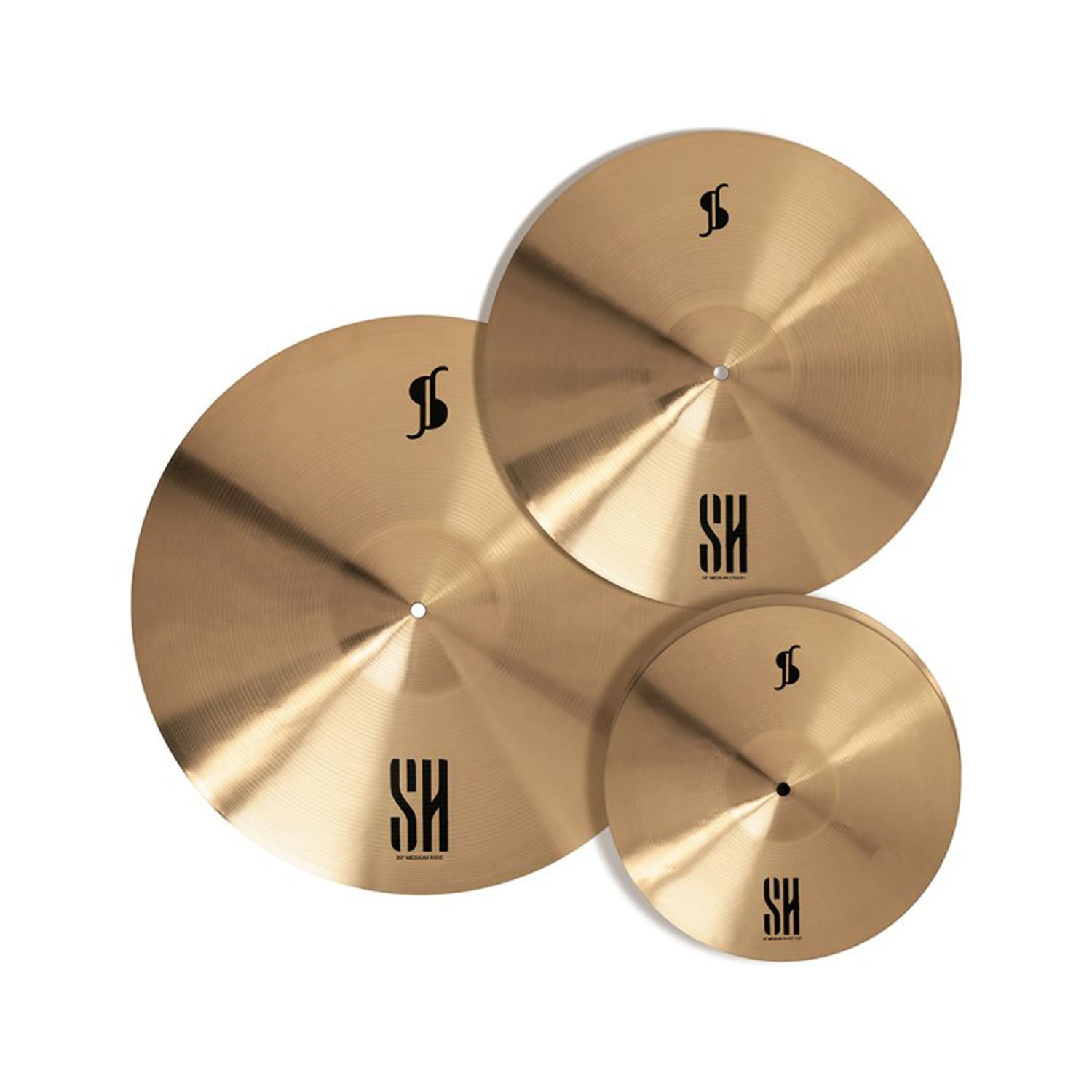 Stagg SH-SET SH Series cymbals mounted on drum kit for performance