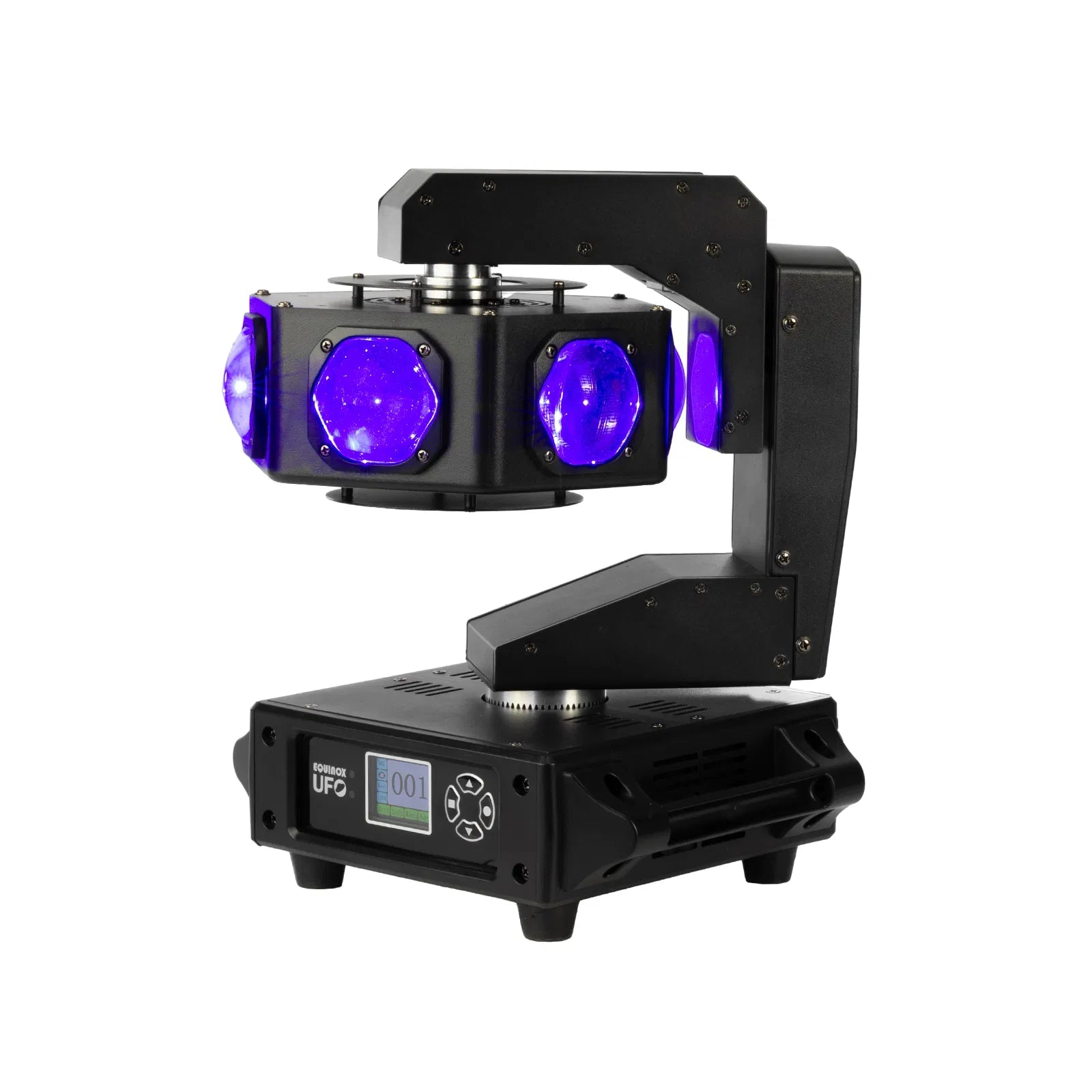 2 x Equinox UFO 6 x 40w RGBW LED Multi Beam Moving Head with Carry Bags