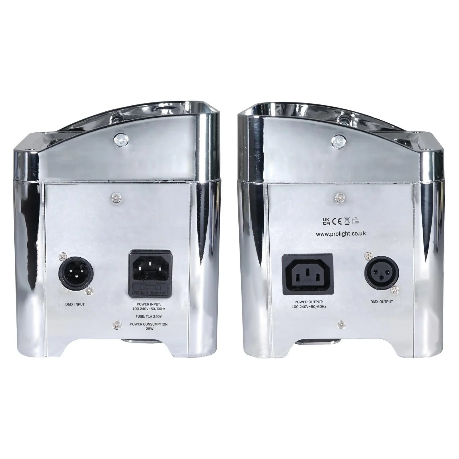 Equinox Colour Raider Lithium Battery Uplighter Pack (Chrome Housing) - DY Pro Audio