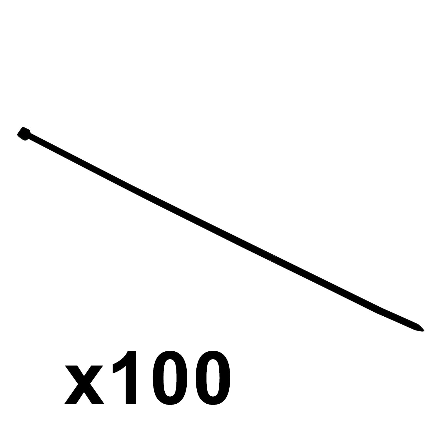 Pro Elec Cable Ties, 300mm x 4.6mm, Black, Pack of 100