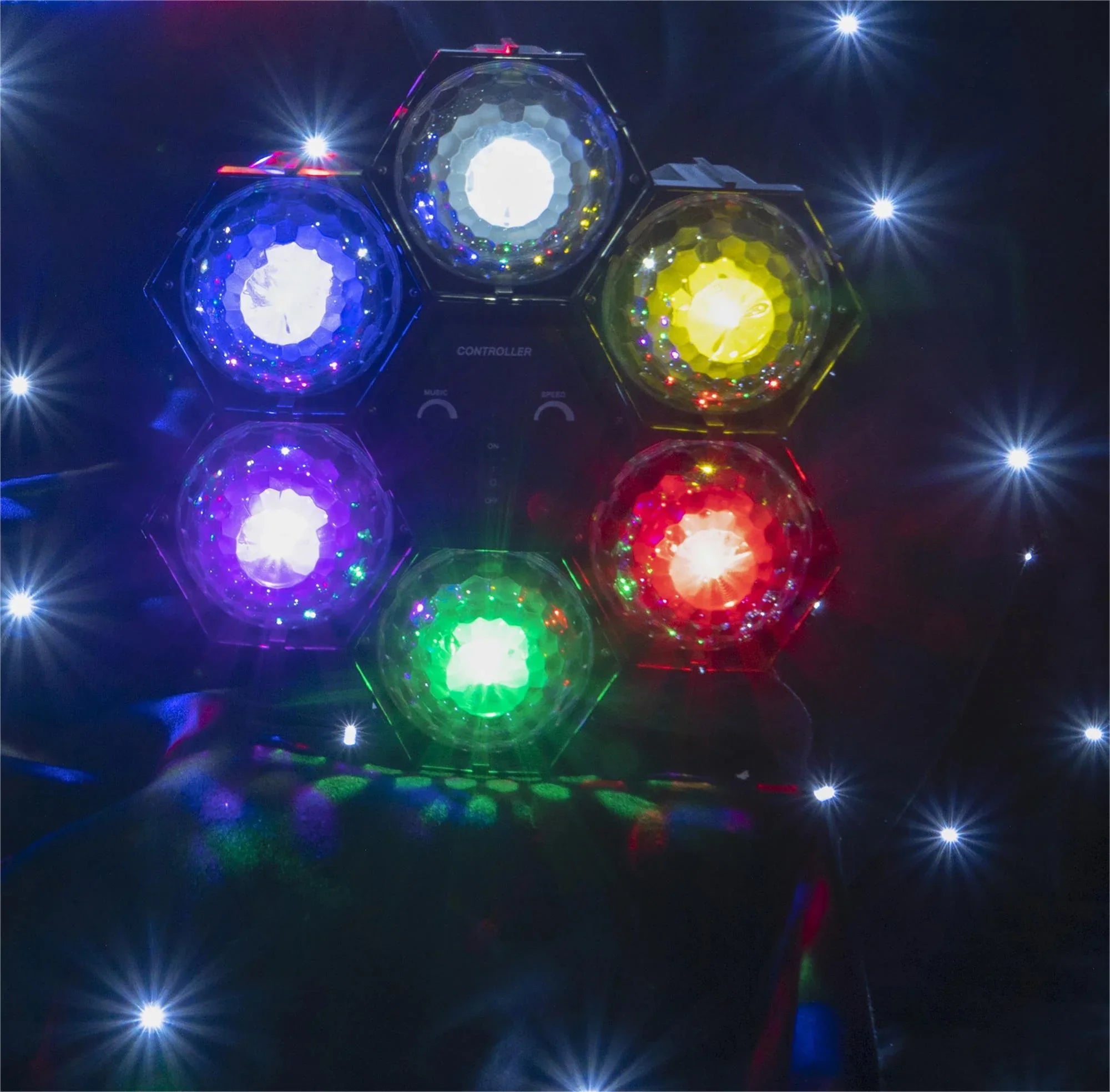 FXLab 6 Way Multi-Coloured LED Disco Effect Light - DY Pro Audio