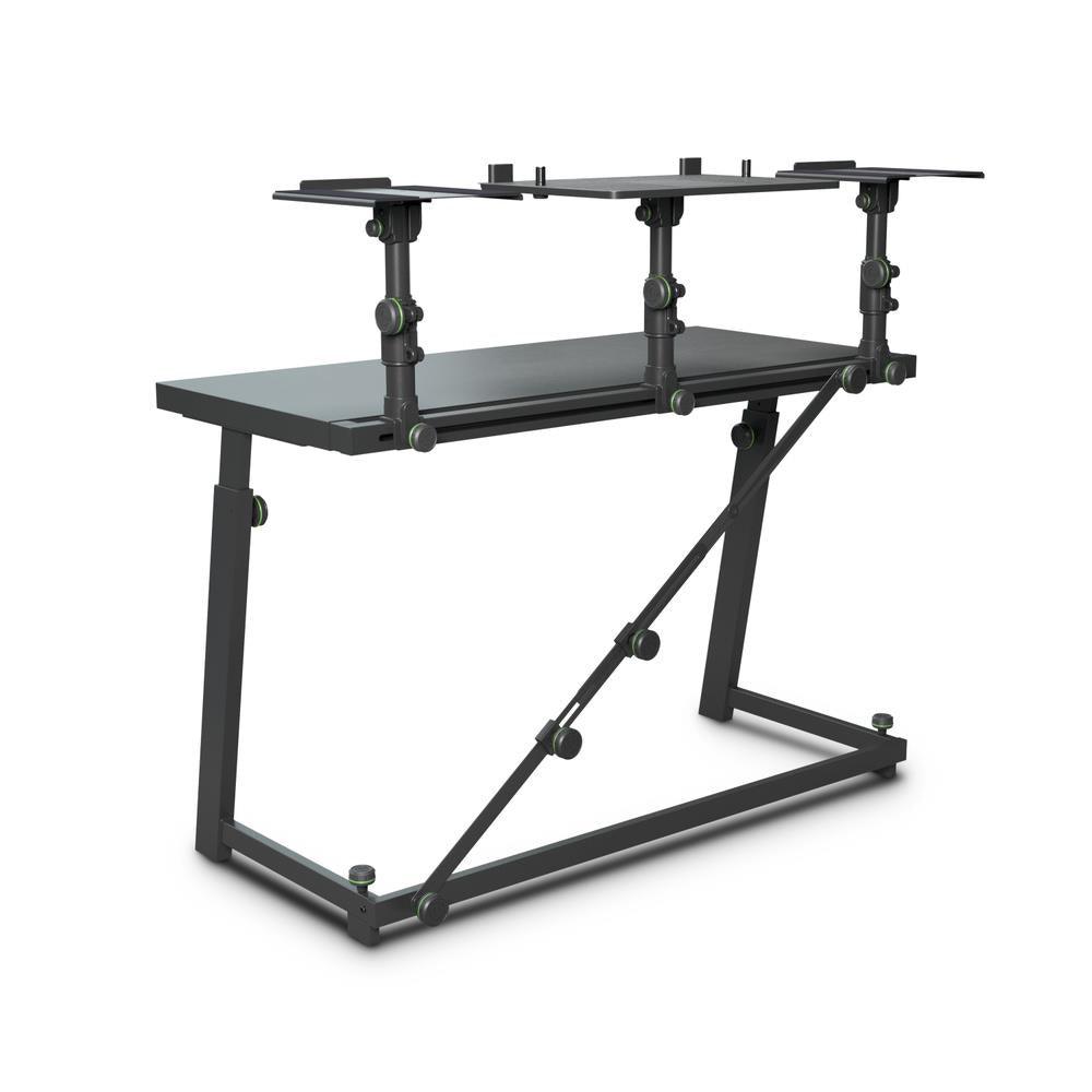 Gravity FDJT 01 DJ Desk with Adjustable Loudspeaker and Laptop Trays - DY Pro Audio
