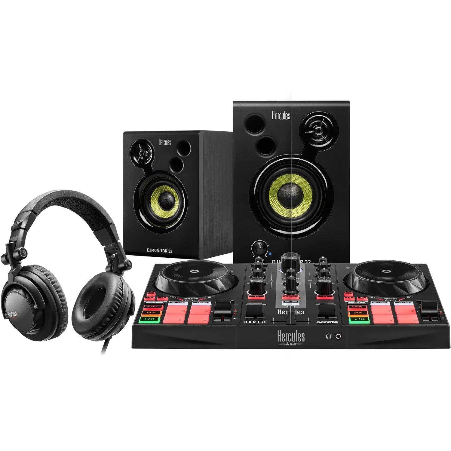 Hercules DJ Learning Kit MK2 With Inpulse 200, Monitors & Headphones - DY Pro Audio