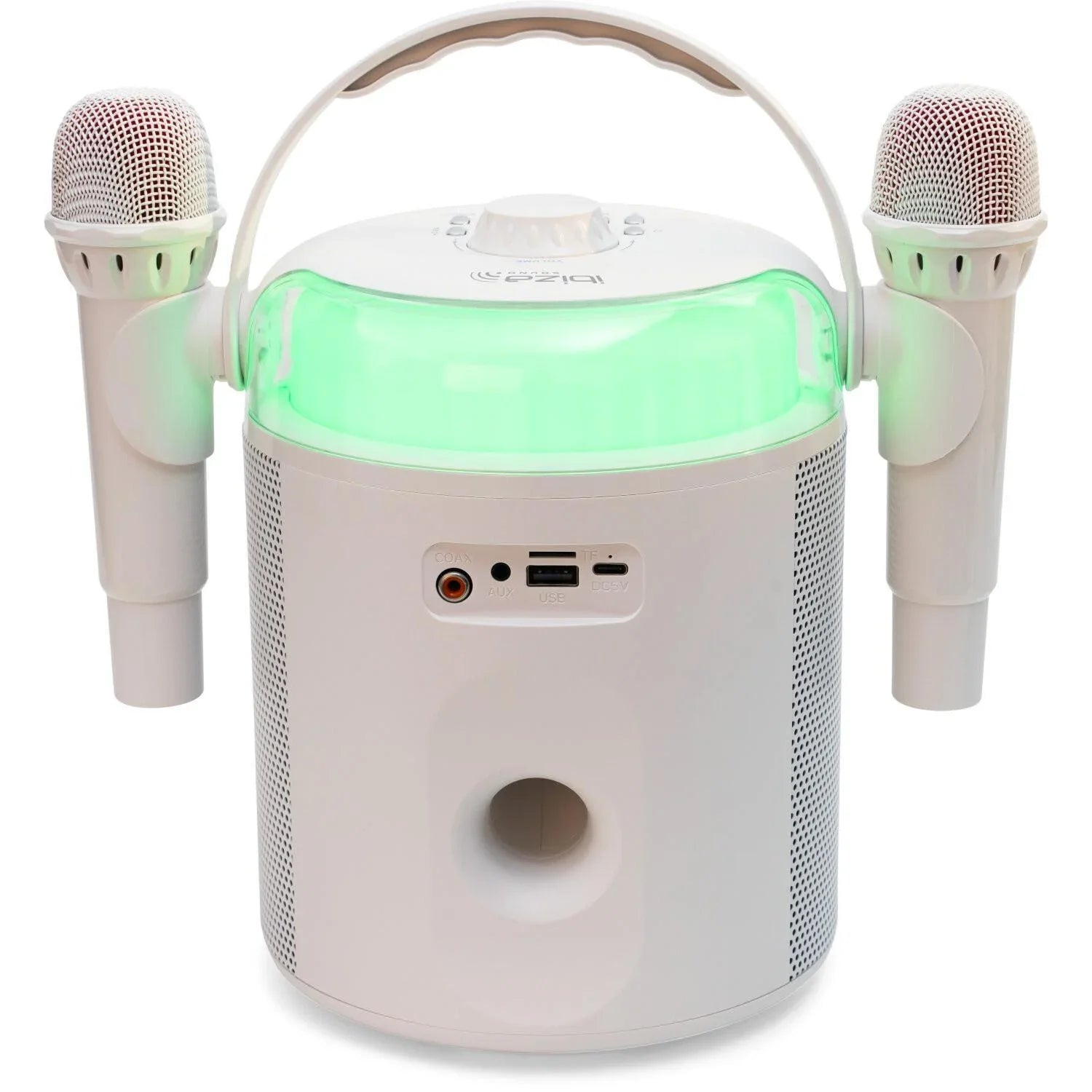 Ibiza KARAHOME-WH White Stand-Alone Bluetooth Karaoke Speaker - DY Pro Audio