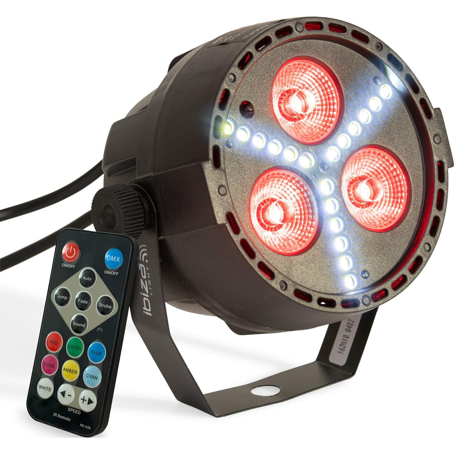 Ibiza PAR-MINI-STR 4-in-1 RGBW LED Par Can with SMD LED Strobe - DY Pro Audio