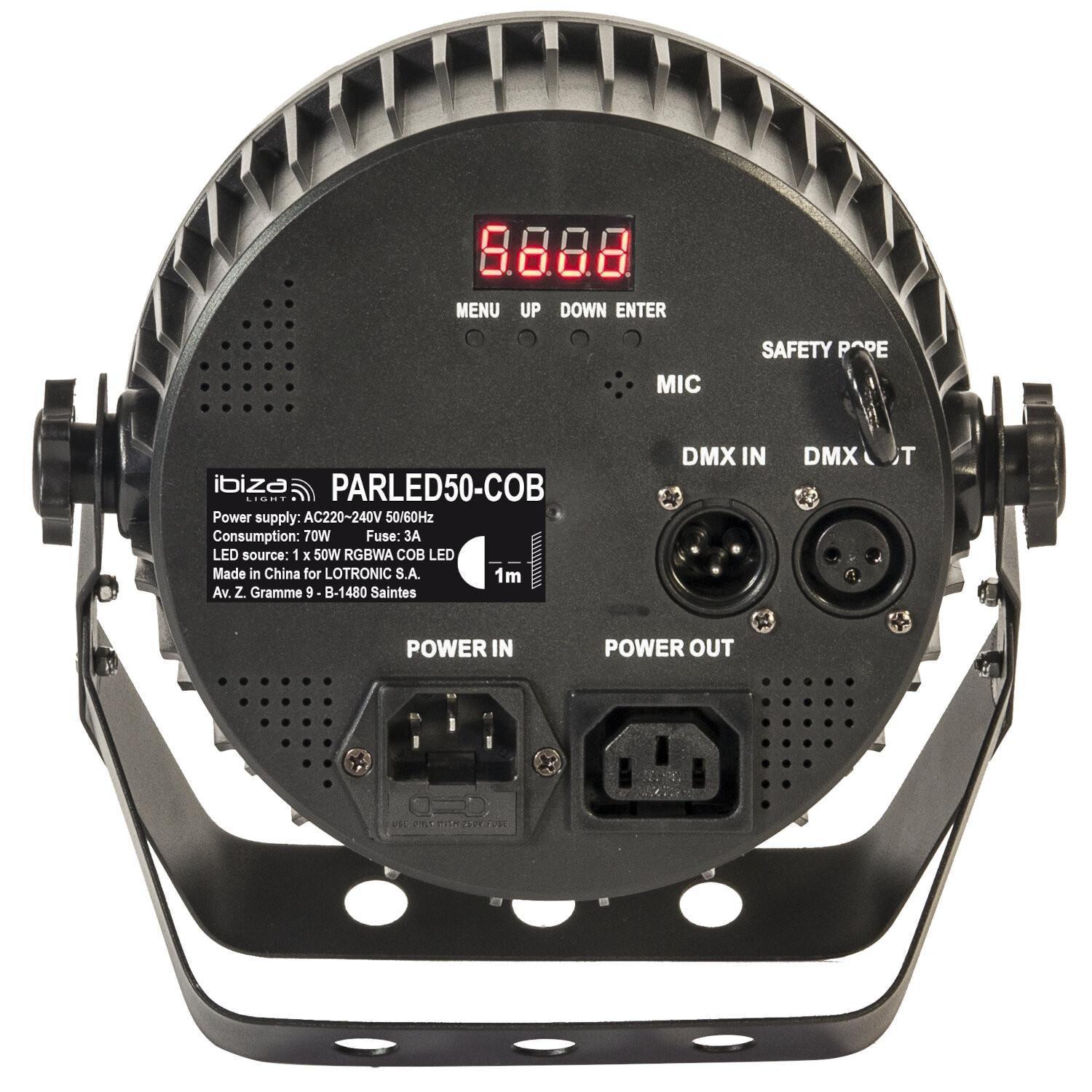 Ibiza PARLED50-COB 50w RGBWA COB LED Par Can - DY Pro Audio