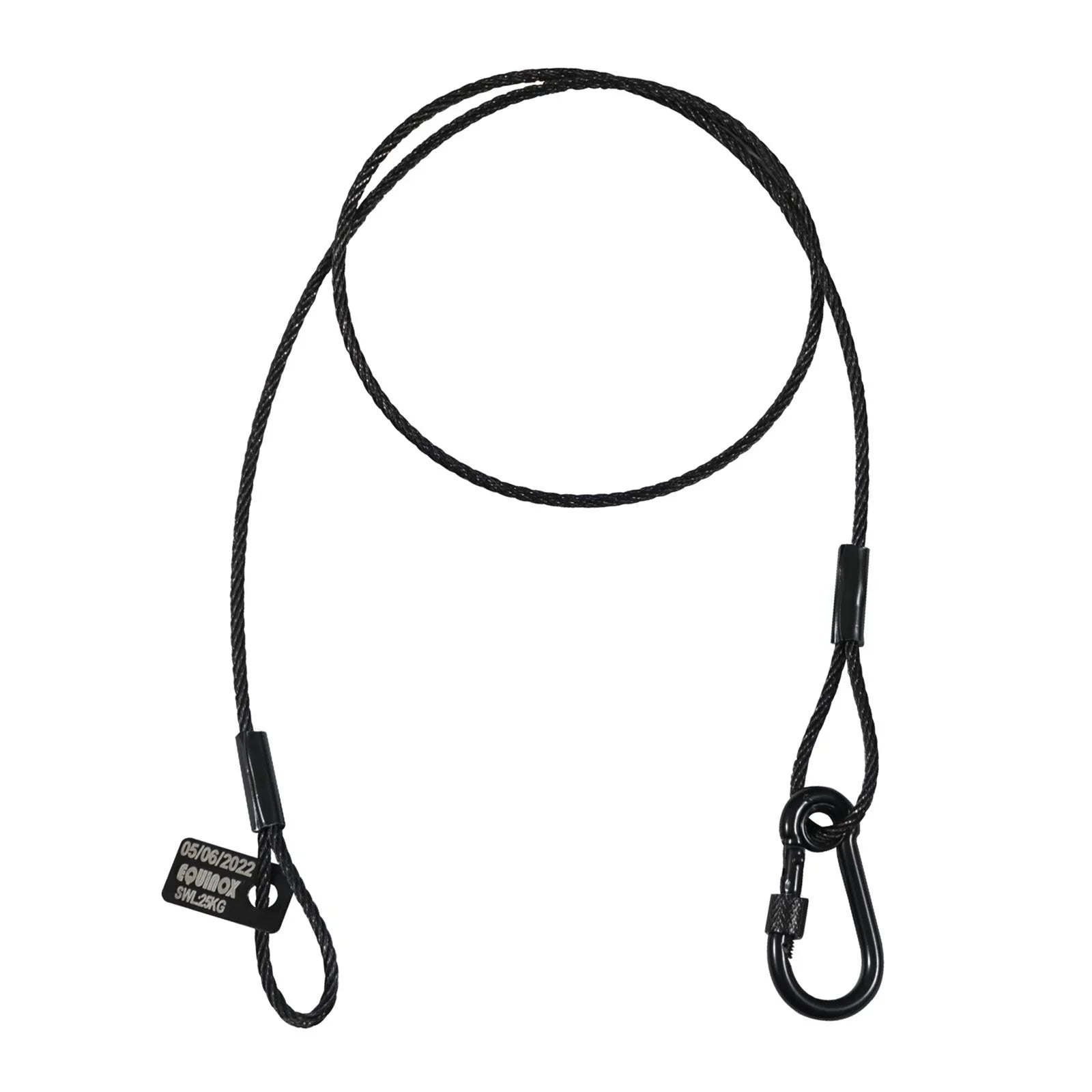 Equinox 75cm Black Stainless Steel Safety Wire 25kg