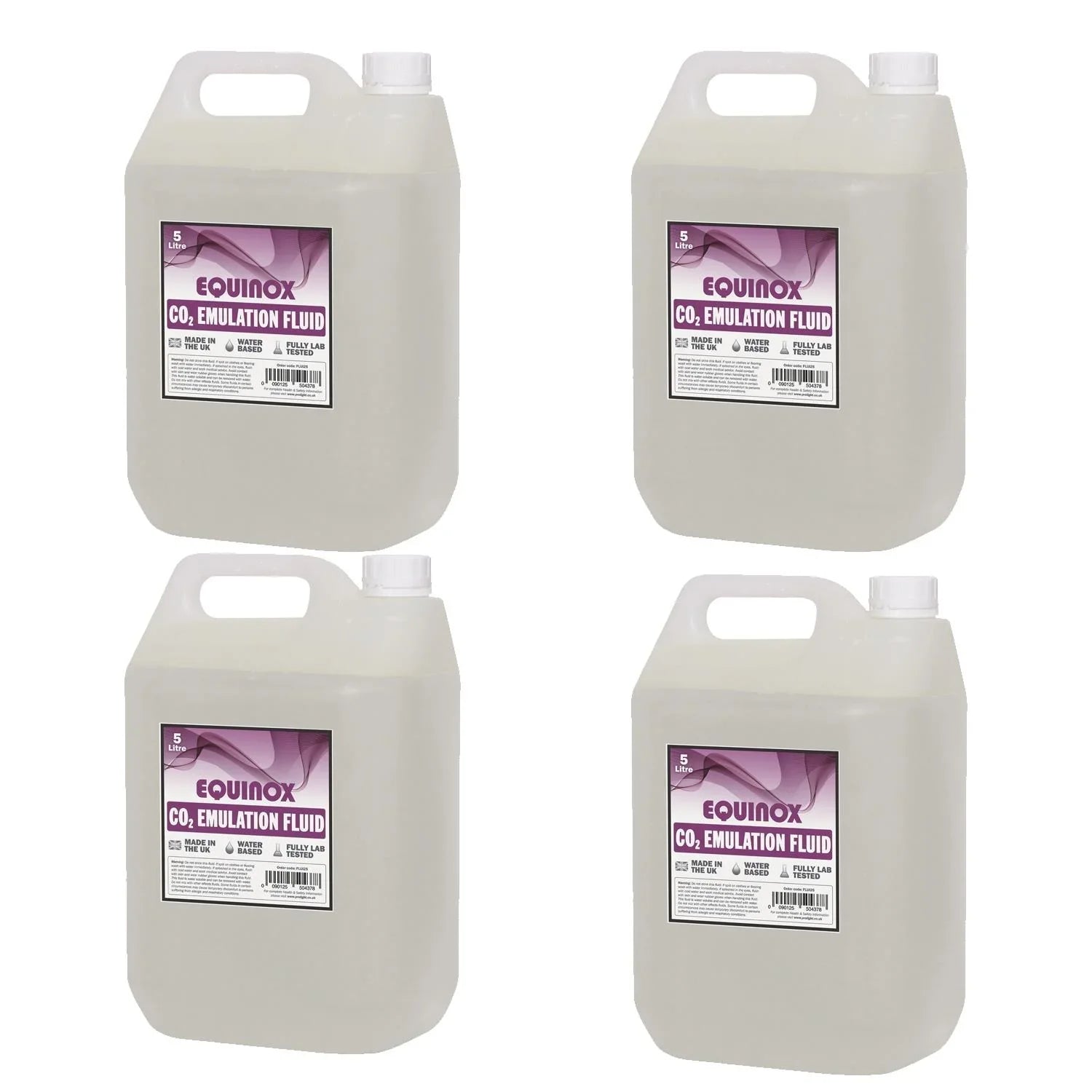 4 x Equionx CO2 Emulation Fluid 5 Litres