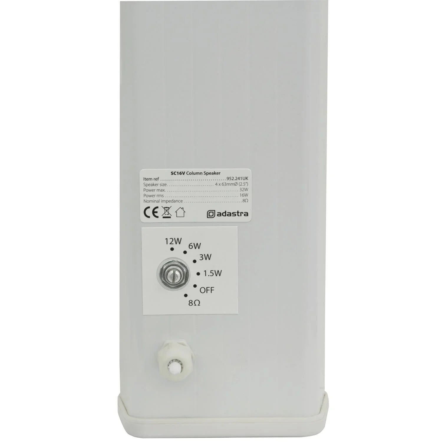 Adastra SC16V 100v slimline indoor column speaker