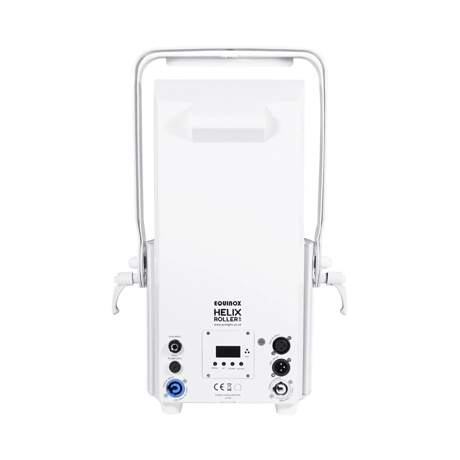 2 X Equinox Helix Roller XP 150W Scanner White With Carry Bag and DMX Cable