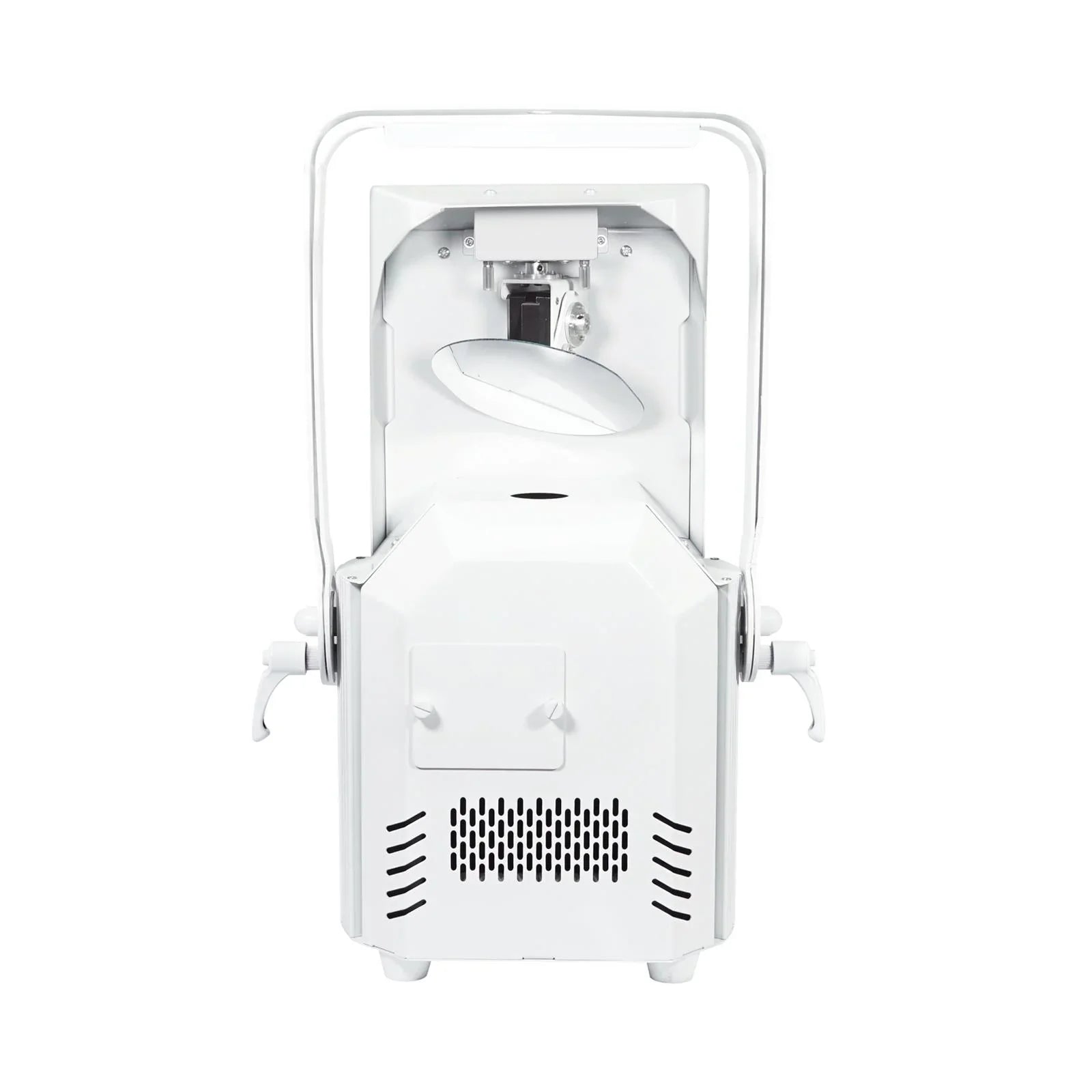 2 x Equinox Helix Scan XP 150W Scanner White With Carry Bag and DMX Cable