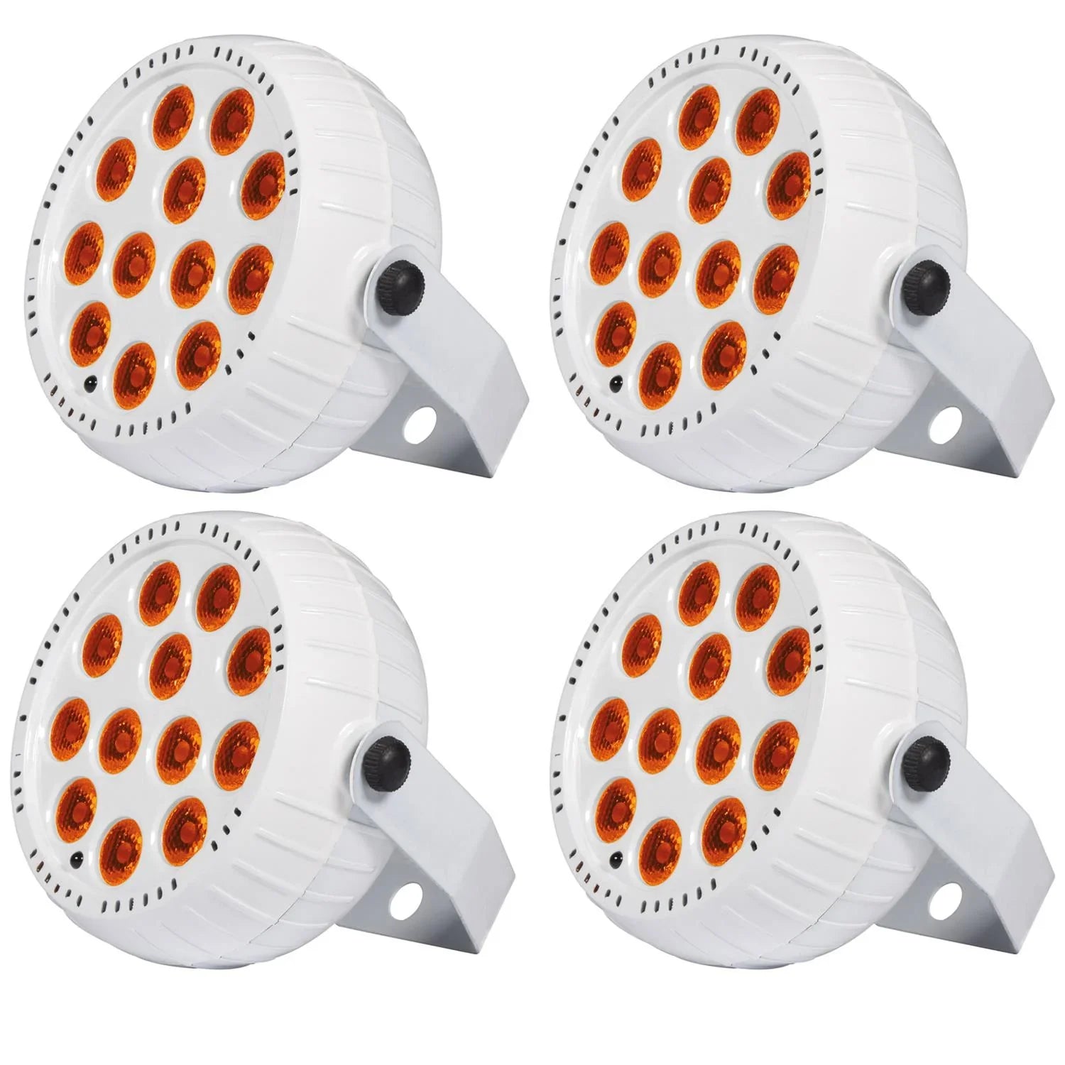 4 x QTX BATPAR-18W White Rechargeable Mini LED Par Can