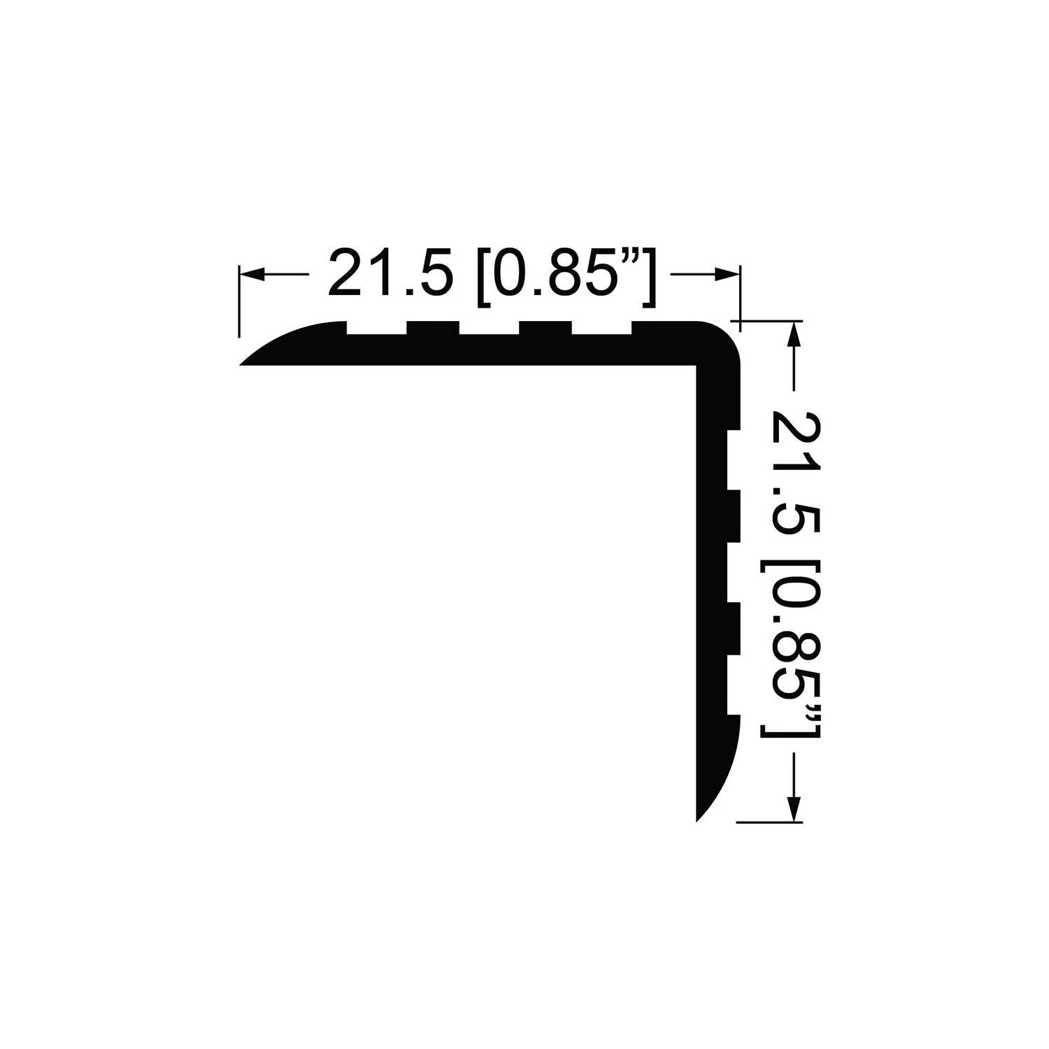 Penn Elcom Single Angle Plastic Extrusion with 21.5mm Legs - 2000mm Long