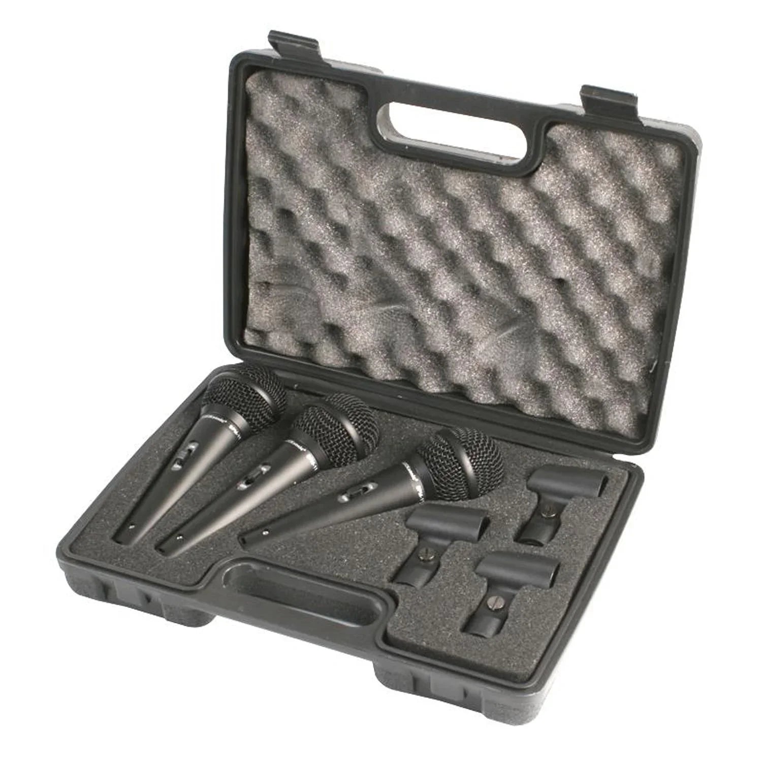 Pulse PM1800T 3 Pack Dynamic Handheld Microphones with Case