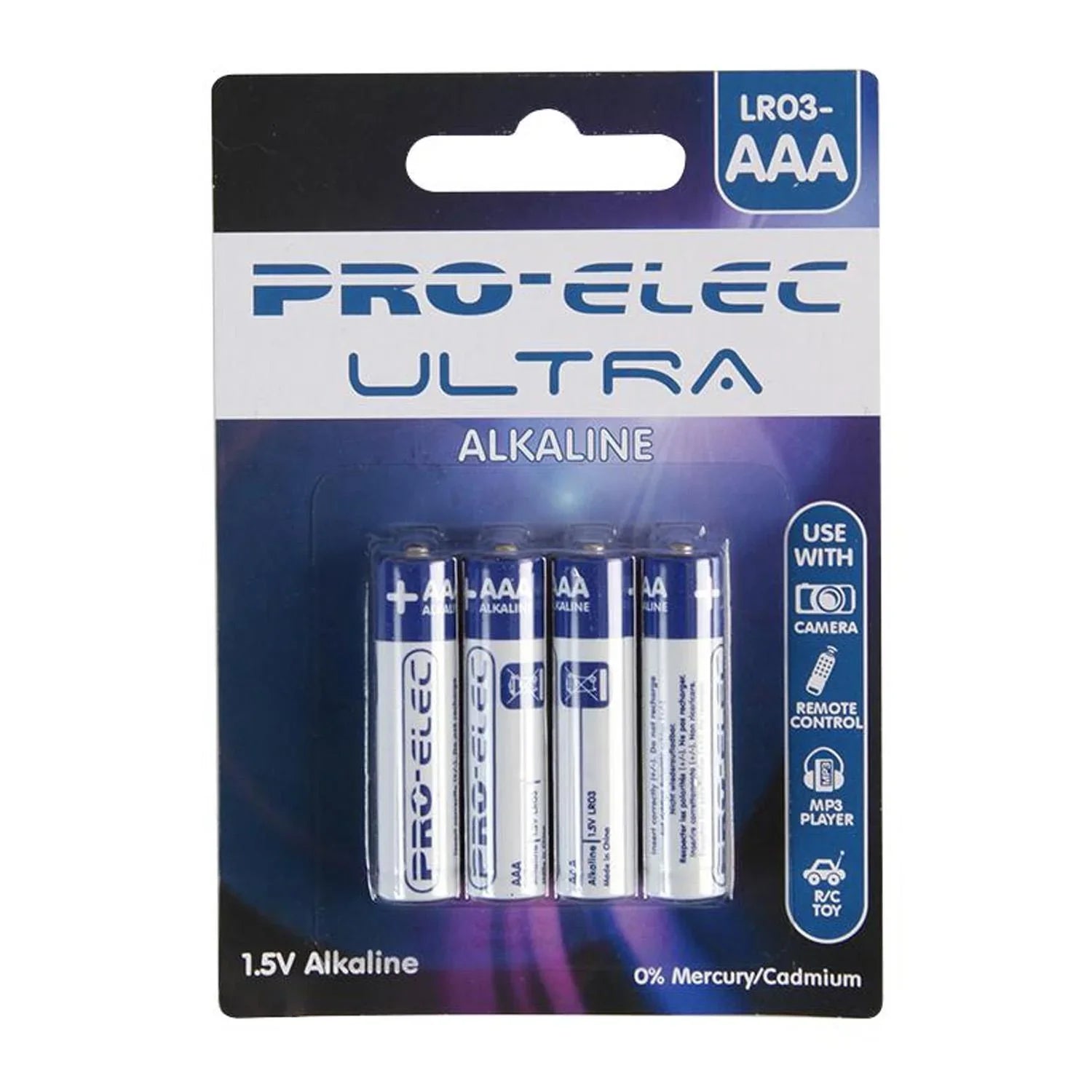 Pro Elec AAA Ultra Alkaline Batteries 4 Pack