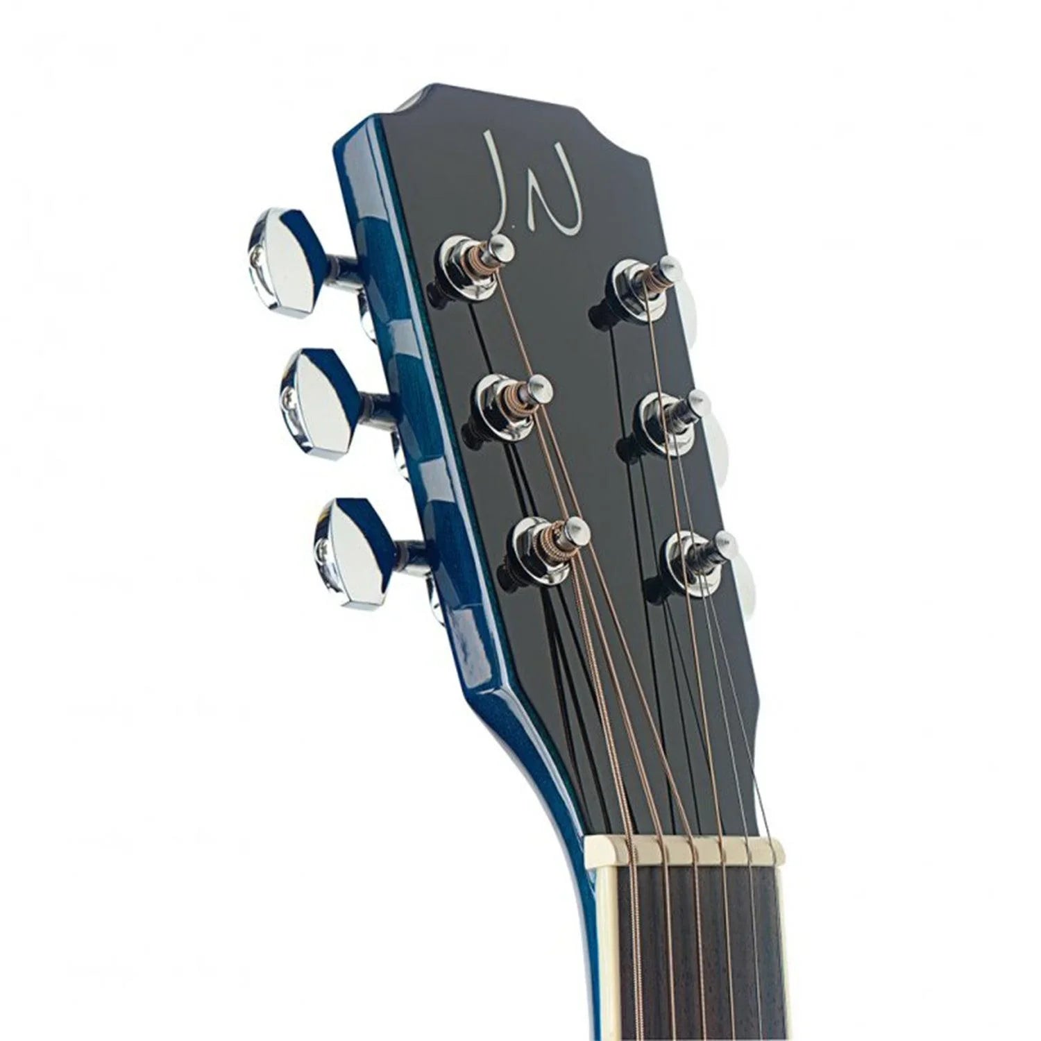 J.N Guitars BES-A TBB Transparent Blueburst Acoustic Auditorium Guitar with Solid Spruce Top, Bessie series - DY Pro Audio