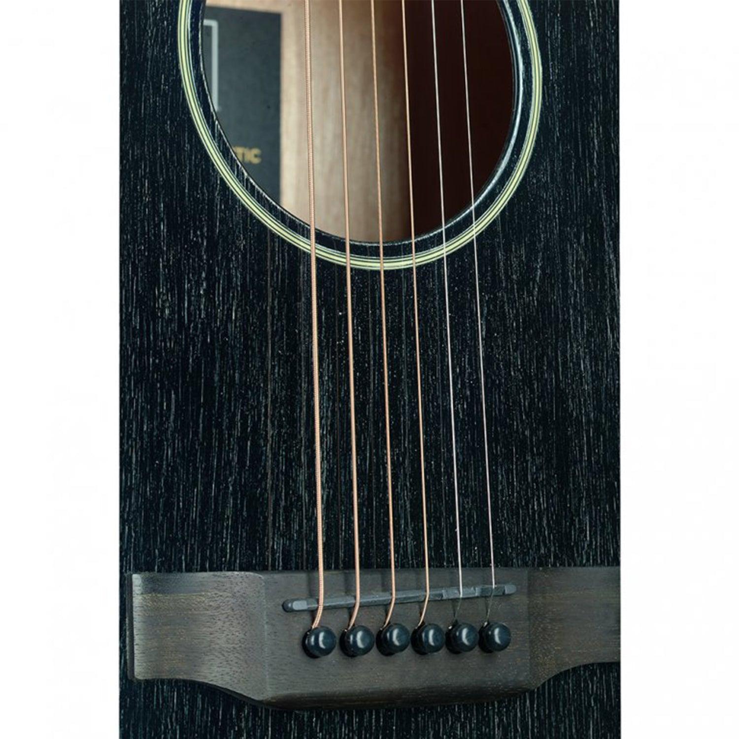 J.N.Guitars YAK-A Acoustic Auditorium Guitar with Solid Mahogany Top, Yakisugi series - DY Pro Audio