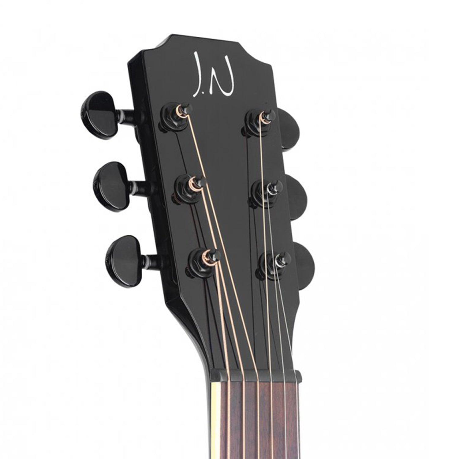 J.N.Guitars YAK-D Acoustic Dreadnought Guitar with Solid Mahogany Top, Yakisugi series - DY Pro Audio