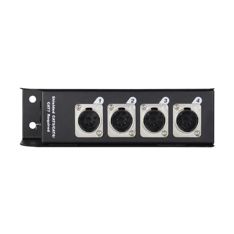 LEDJ 5-Pin XLR Male Plugs etherCON to DMX Multicore Adaptors - DY Pro Audio