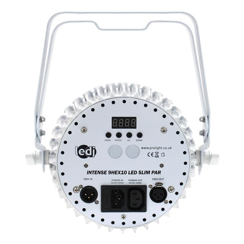 LEDJ 9HEX10 RGBWAUV Intense LED Slim Par White - DY Pro Audio