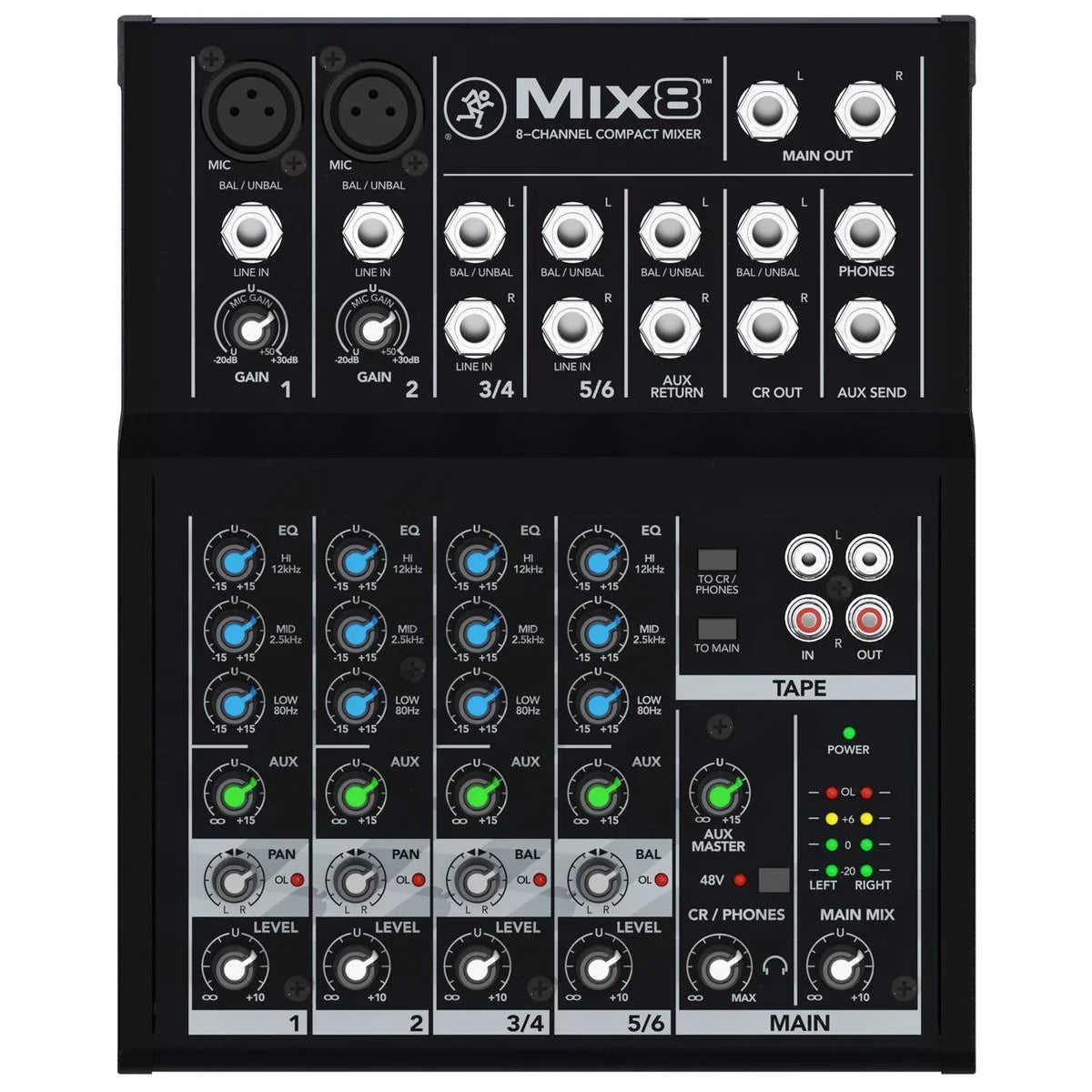 Mackie Mix8 8 Channel Compact Mixer - DY Pro Audio