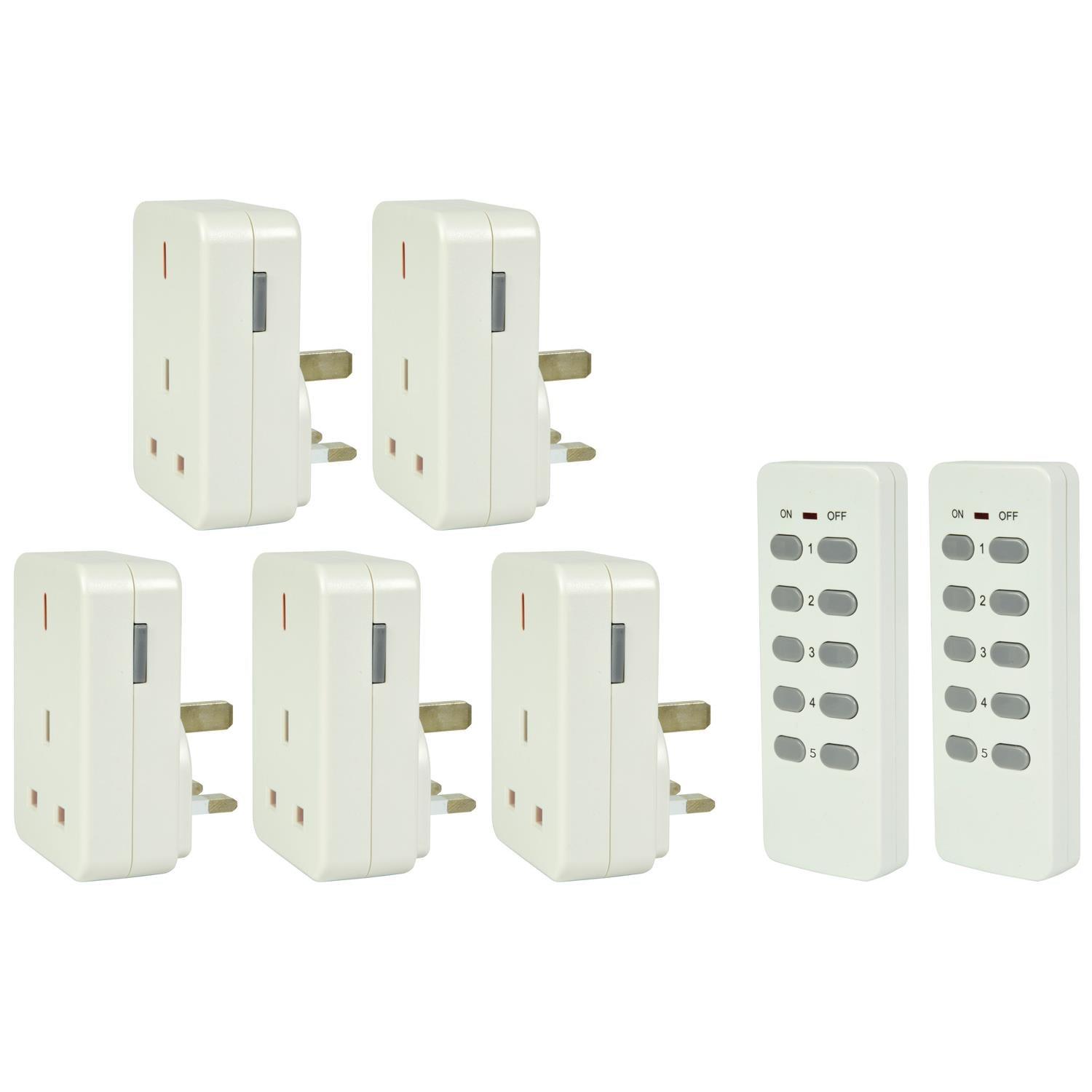 Mercury Wireless Remote Control Mains Sockets - Set of 5 - DY Pro Audio