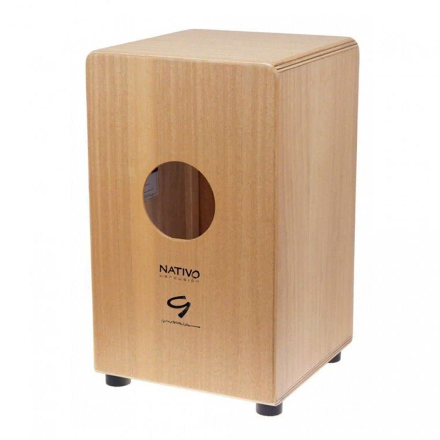 Nativo INIC-BLUE Inicia Series Standard-Sized Class A Oak Cajon with Blue Front Board Finish - DY Pro Audio