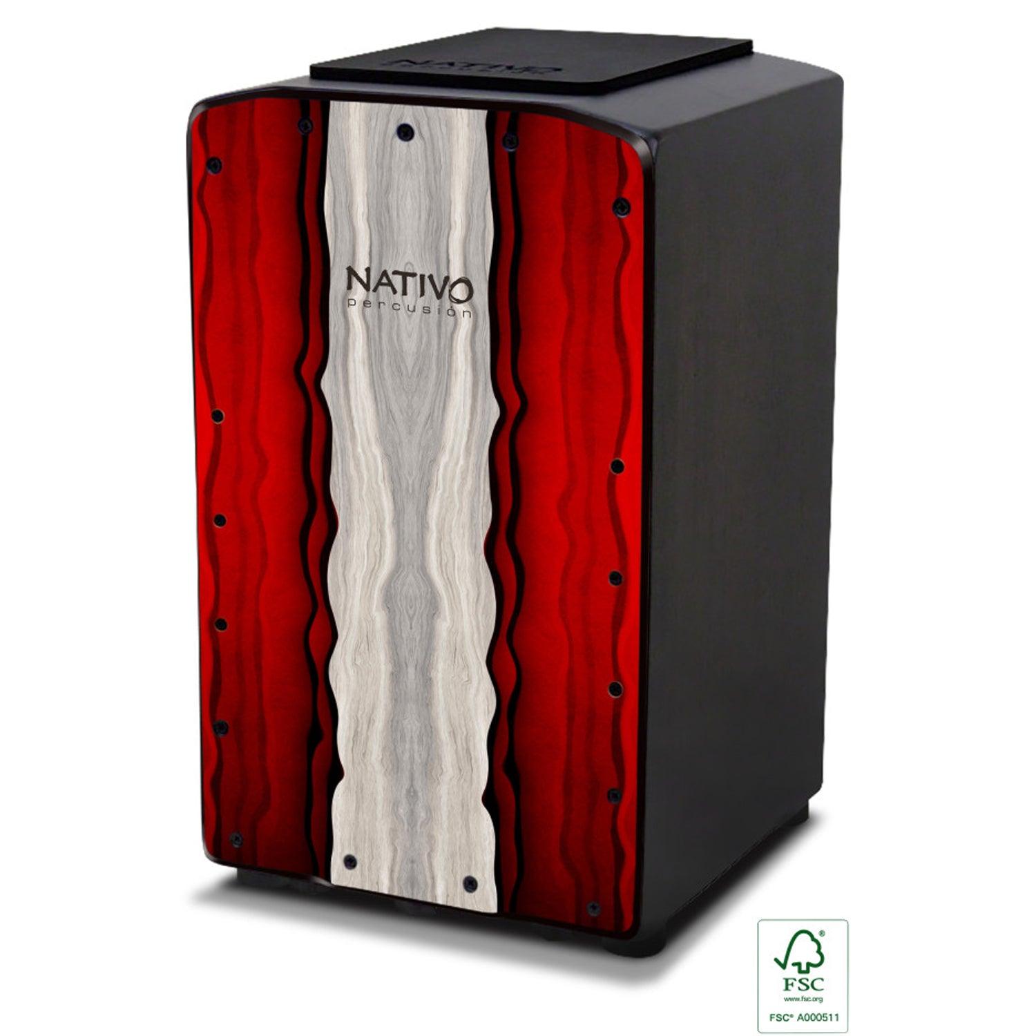 Nativo PRO-ROUGE Pro Series Cajon Rouge Front Board Finish - DY Pro Audio
