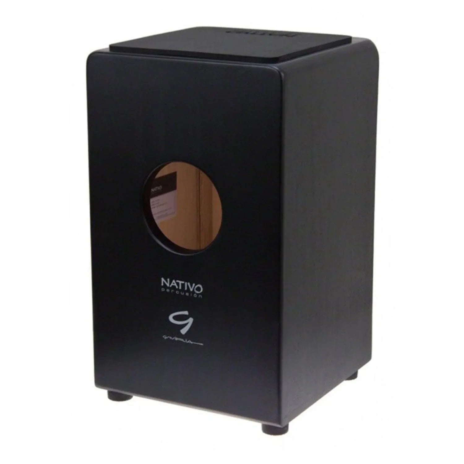 Nativo STUD-BLACK Studio Series Standard-sized Class A Oak Cajon Black Finish - DY Pro Audio
